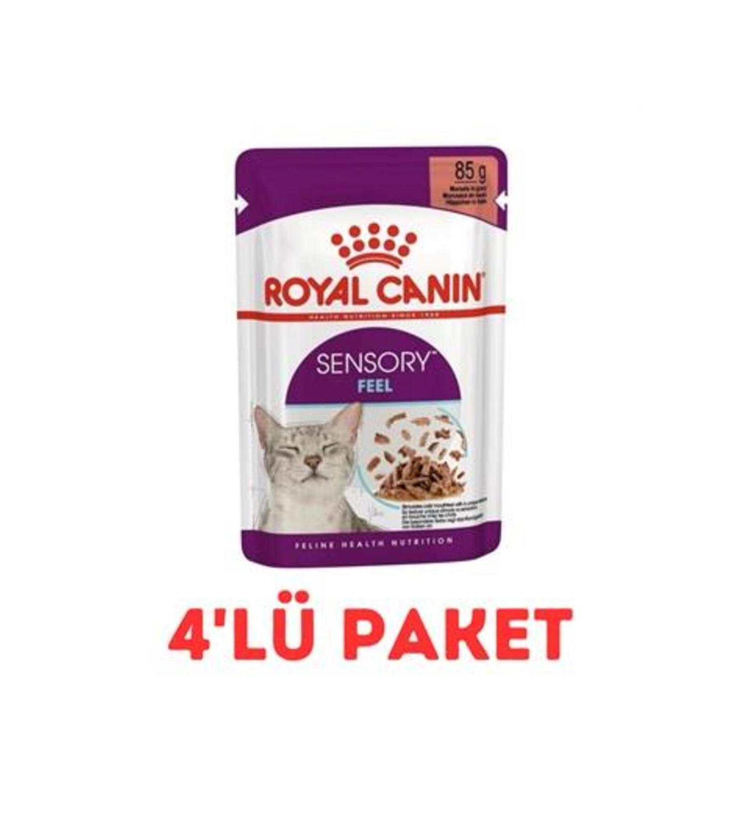 Royal Canin Sensory Feel Pouch Wet Cat Food 85 Gr 4-Pack