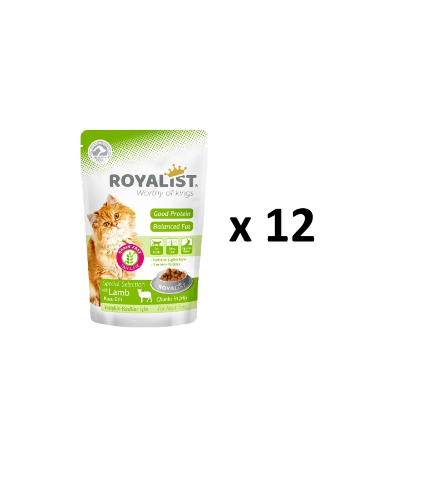 Royalist Lamb Pouch Adult Cat Lamb Wet Food 85 gr 24 pieces