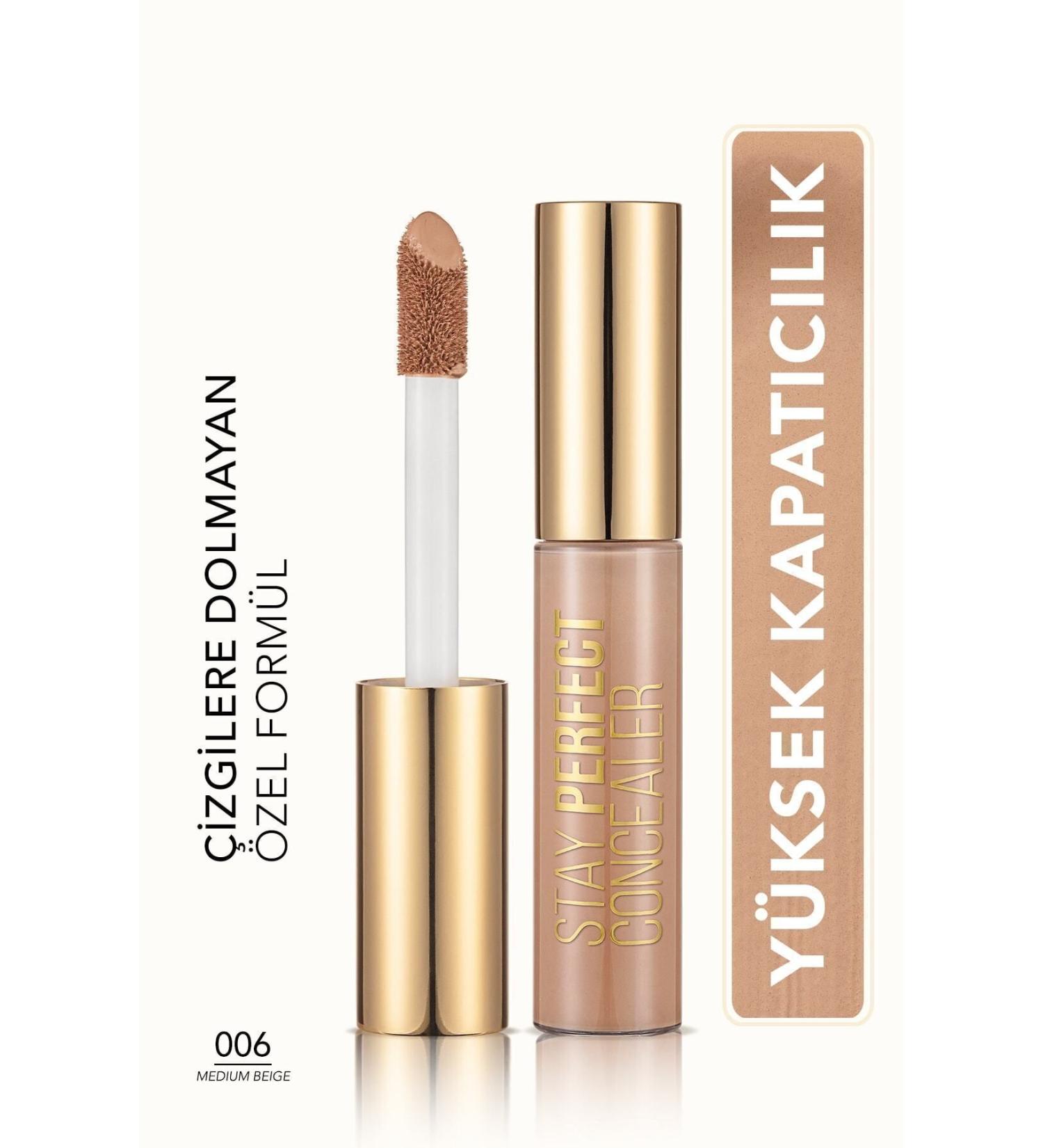Flormar Natural Finish Concealer (Cool Undertone) - Stay Perfect Concealer - 006 Medium Beige - 8682536037167 - Buy Online on GoSupps.com