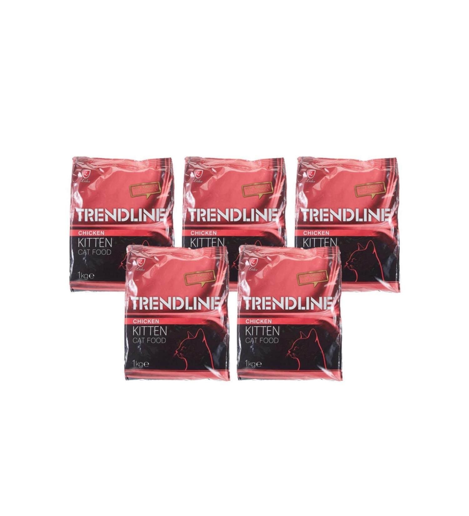 Trendline Chicken Kitten Cat Food 1 kg - 4 Pieces