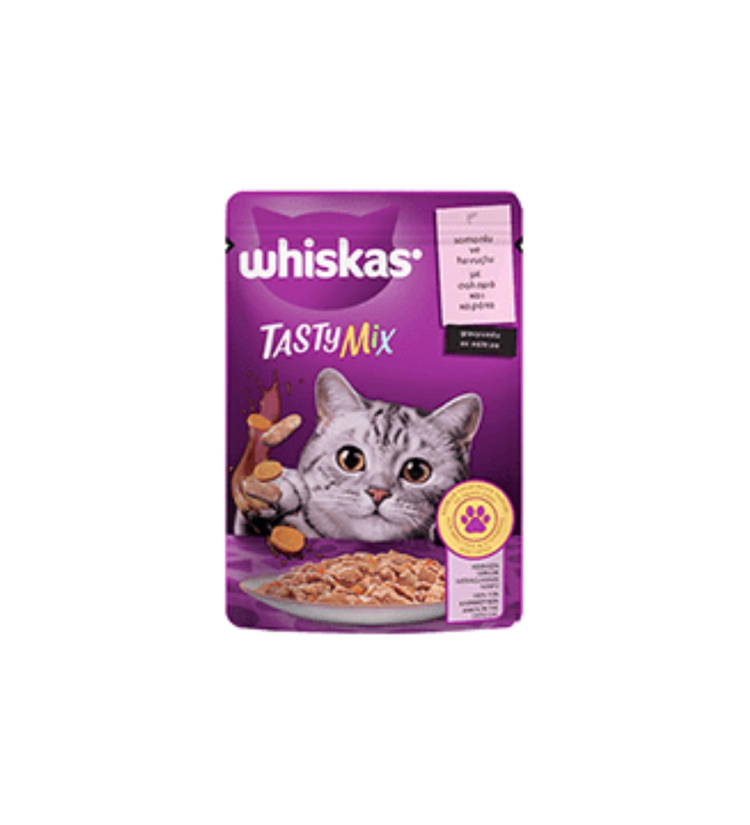 Whiskas WH SKAS 85 GR POUCH TASTYMIX SALMON & CARROT 28 PACKS