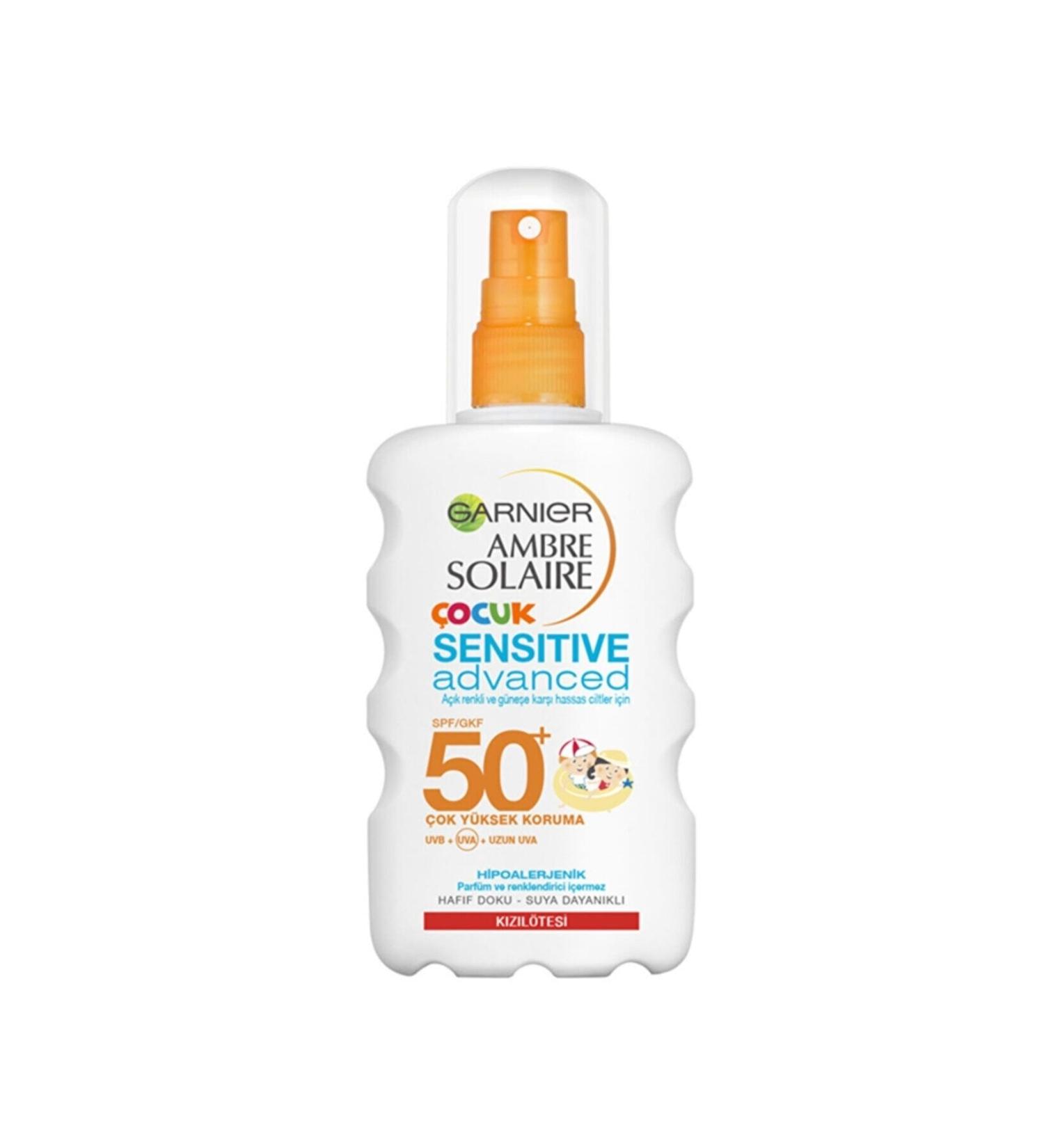 Garnier Children's Protective Sun Milk Spray Sensitive Skin SPF 50 200 Ml
