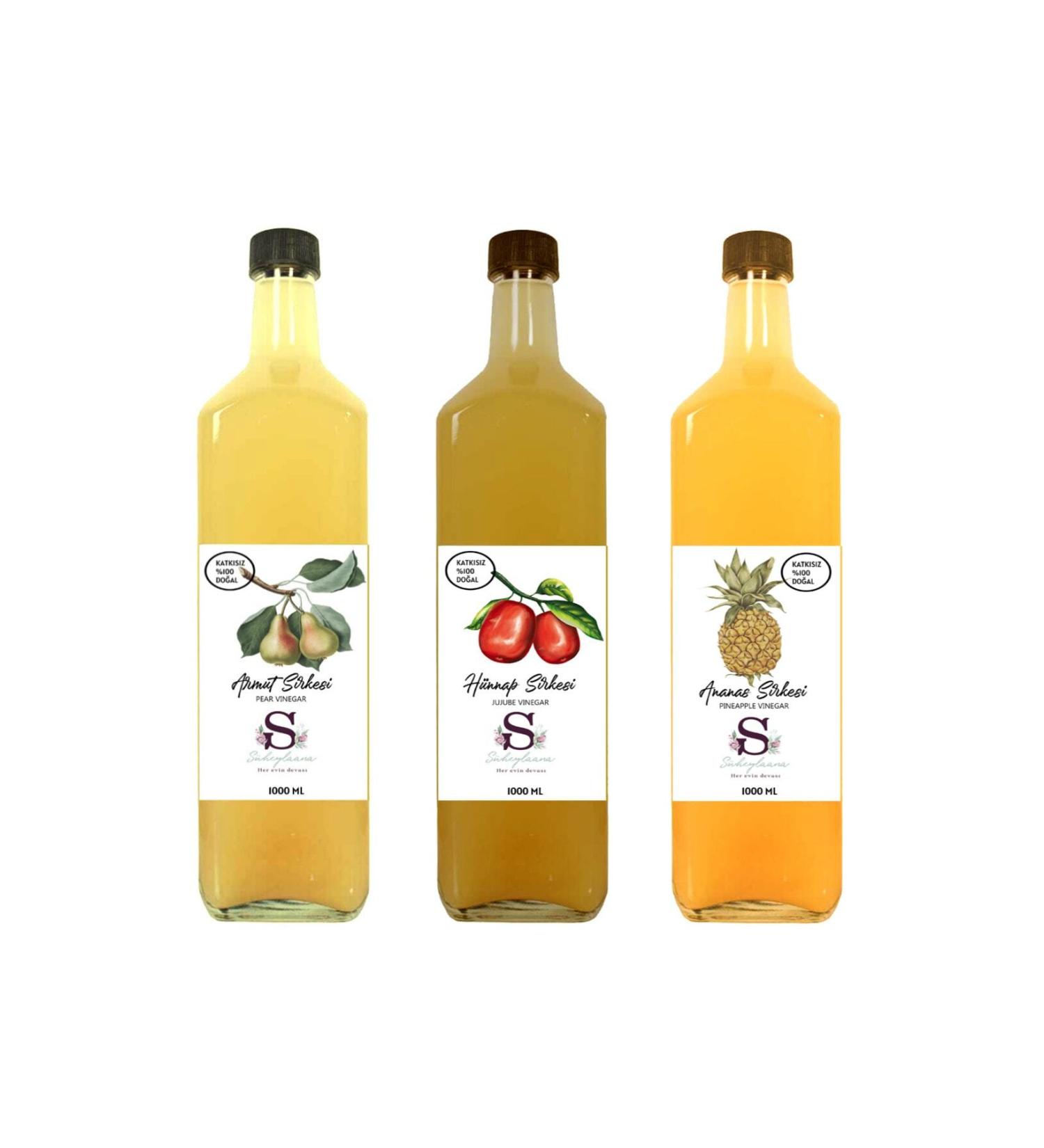 Suheylaana Natural Orange Vinegar 1000 ml and Papaya Vinegar 1000 ml