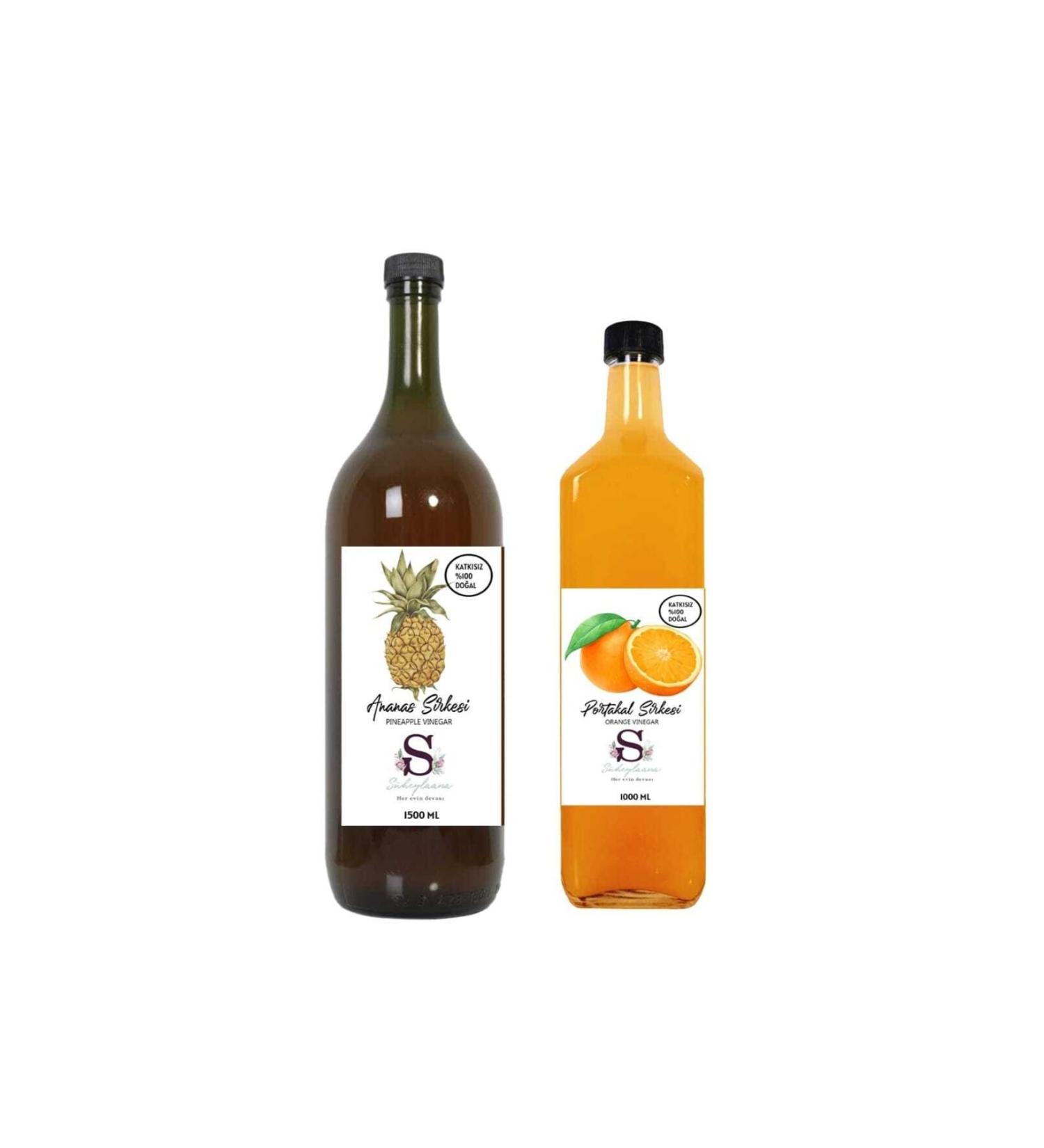 Suheylaana Natural Pineapple Vinegar 1500 Ml And Orange Vinegar 1000 Ml