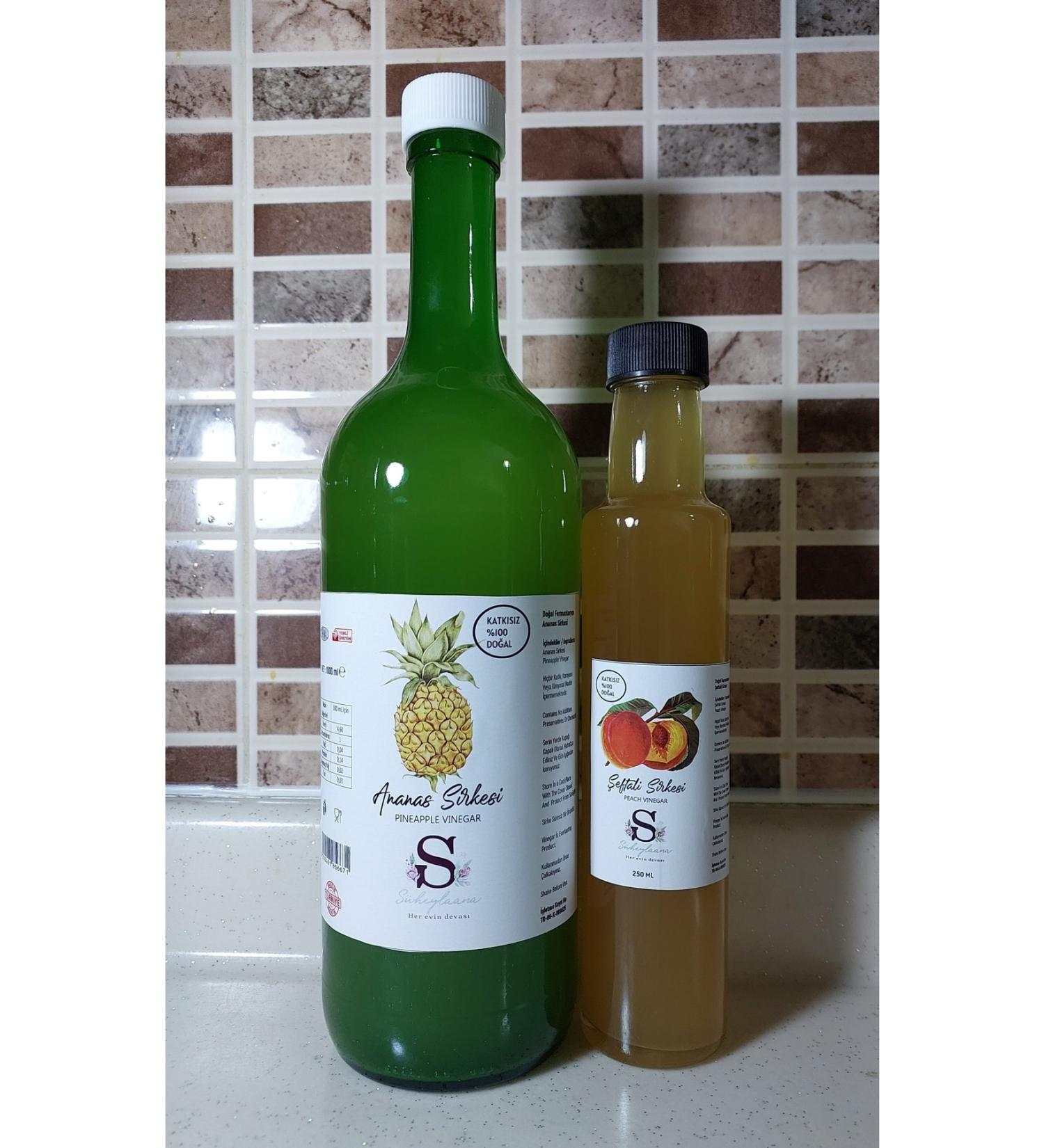 Suheylaana Natural Pineapple Vinegar 1000 Ml And Peach Vinegar 250 Grams