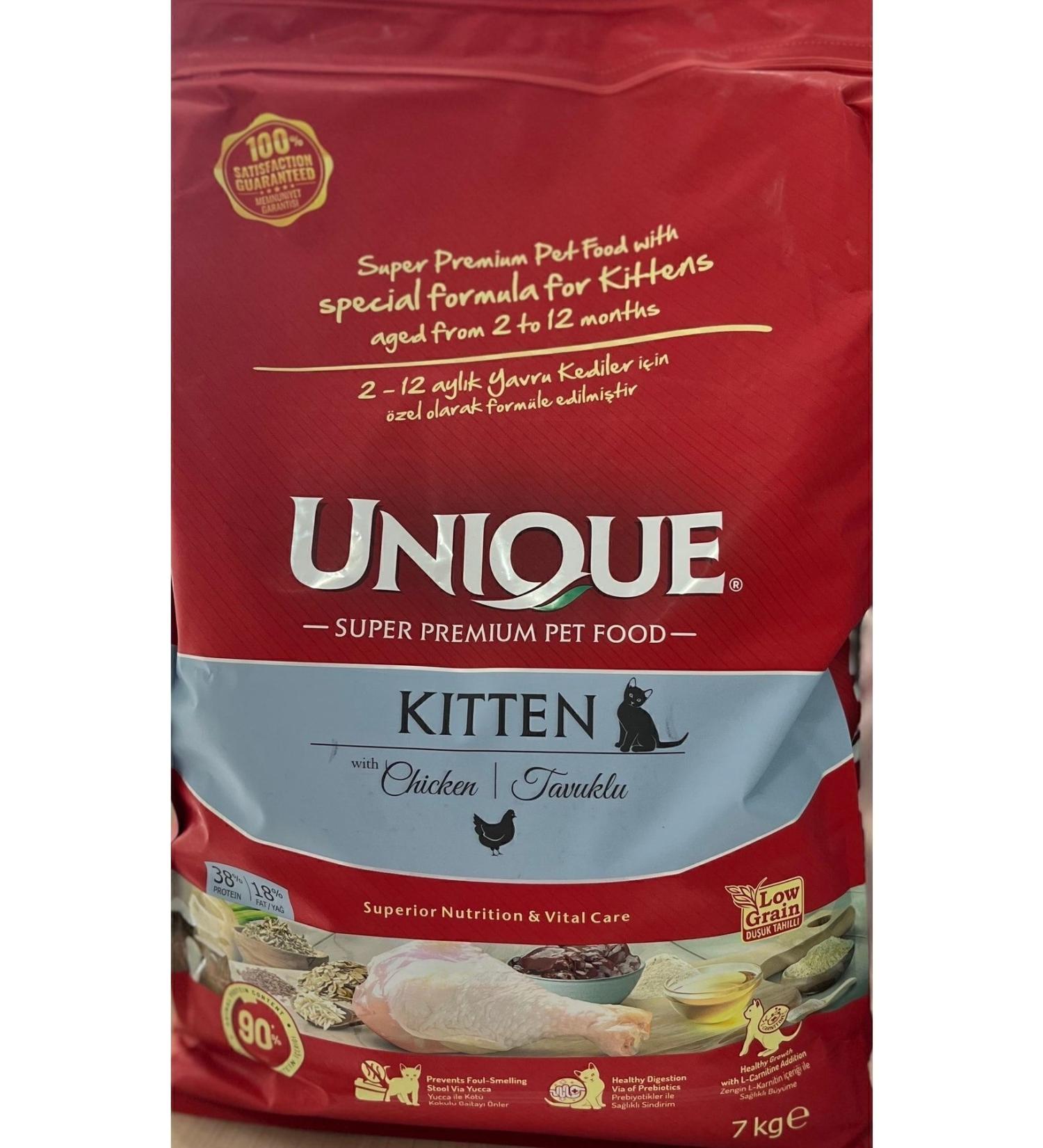 Unique Kitten Chicken Cat Food 7 Kg.