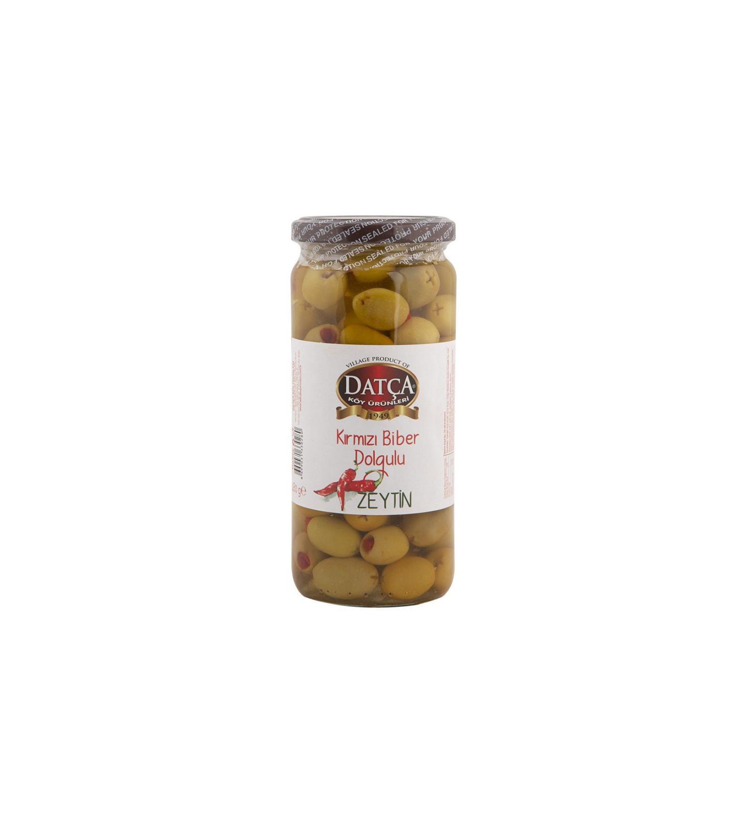 Datca Village Products 1949 Datca Red Pepper Stuffed Olives 480 gr