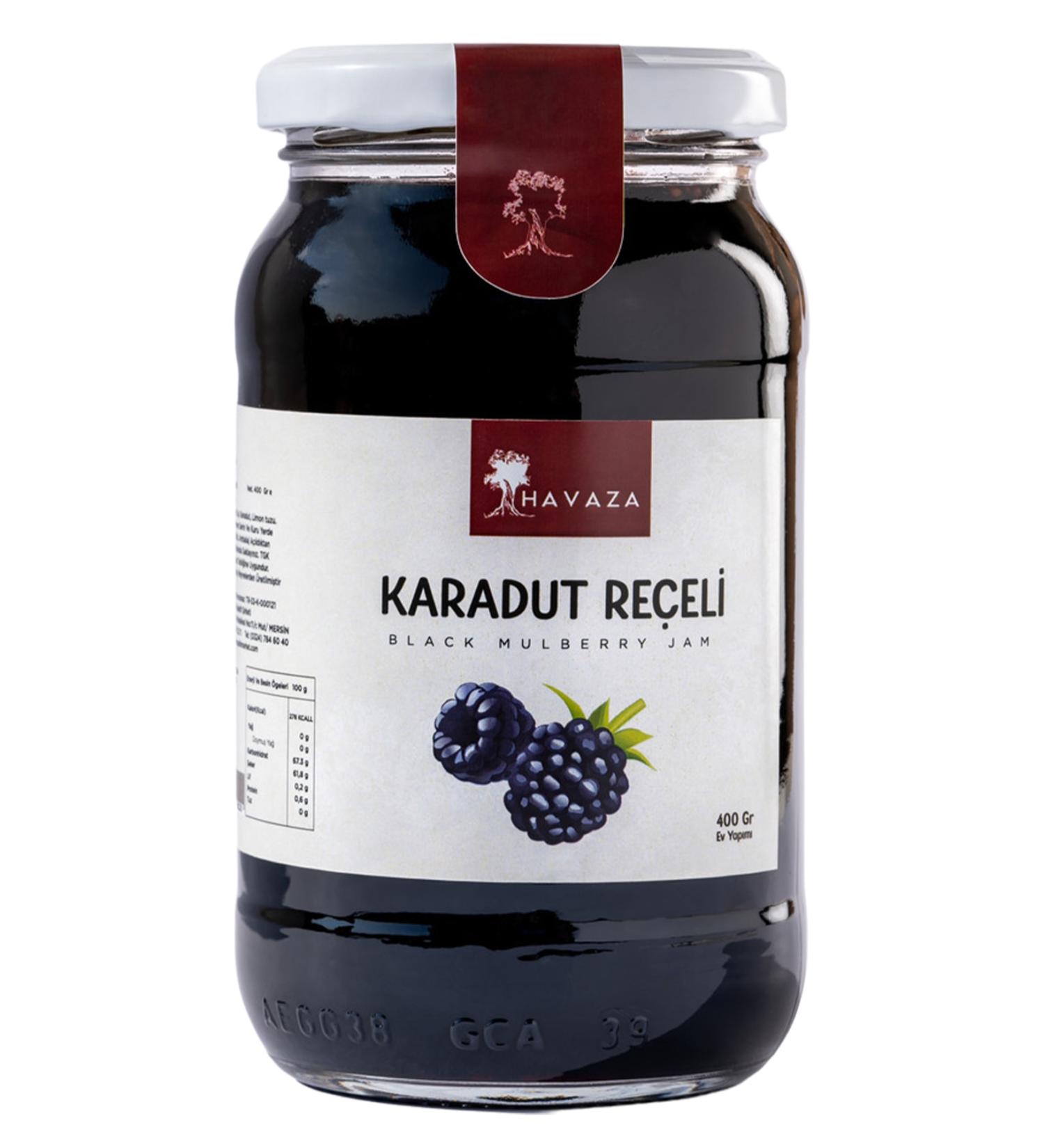Havaza Black Mulberry Jam 400 Gr. (Homemade 0 Natural)