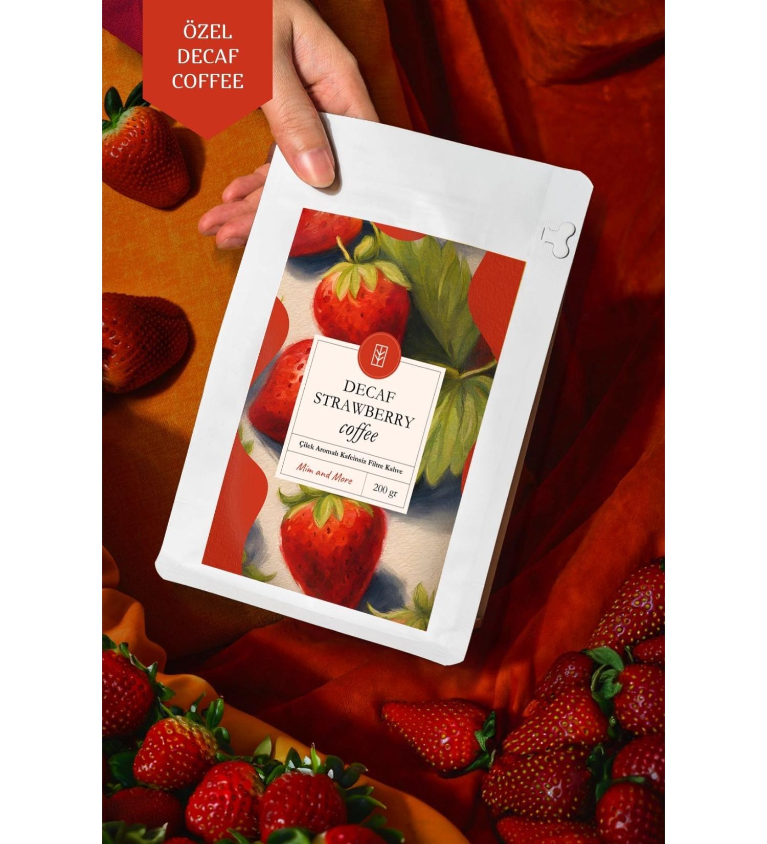 Mim and More Decaf Strawberry Coffee Decaffeinated Strawberry Flavored Filter Coffee 200 Gr - Buy Online on GoSupps.com