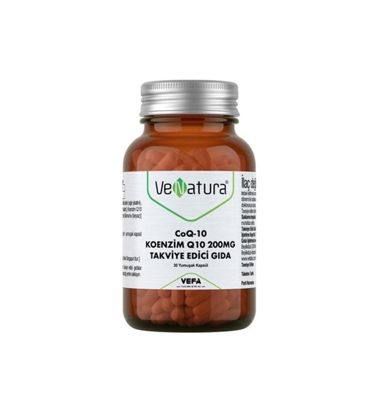 Venatura Coq-10 Coenzyme Q10 200 Mg Food Supplement 200 Mg 30 Capsules