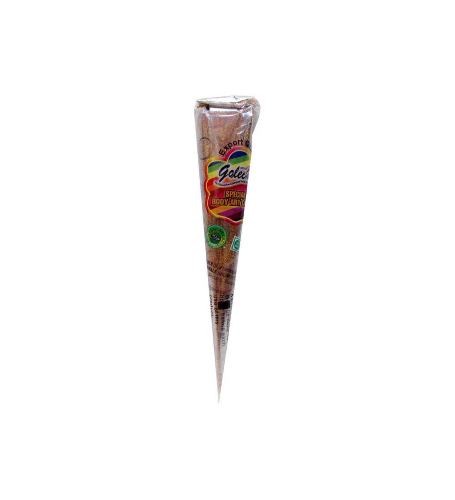 colezium Tattoo Cone Henna Orange Glitter Approximately 25 Gr