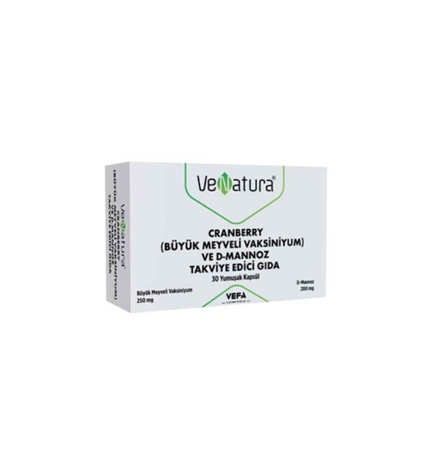 Venatura Cranberry and D-mannose Food Supplement