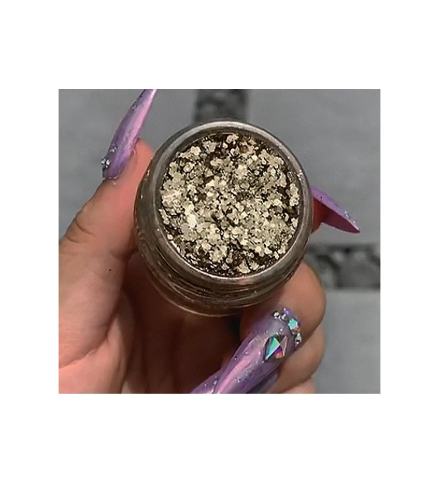 hbtasarim Glitter glitter gel eye shadow Gold