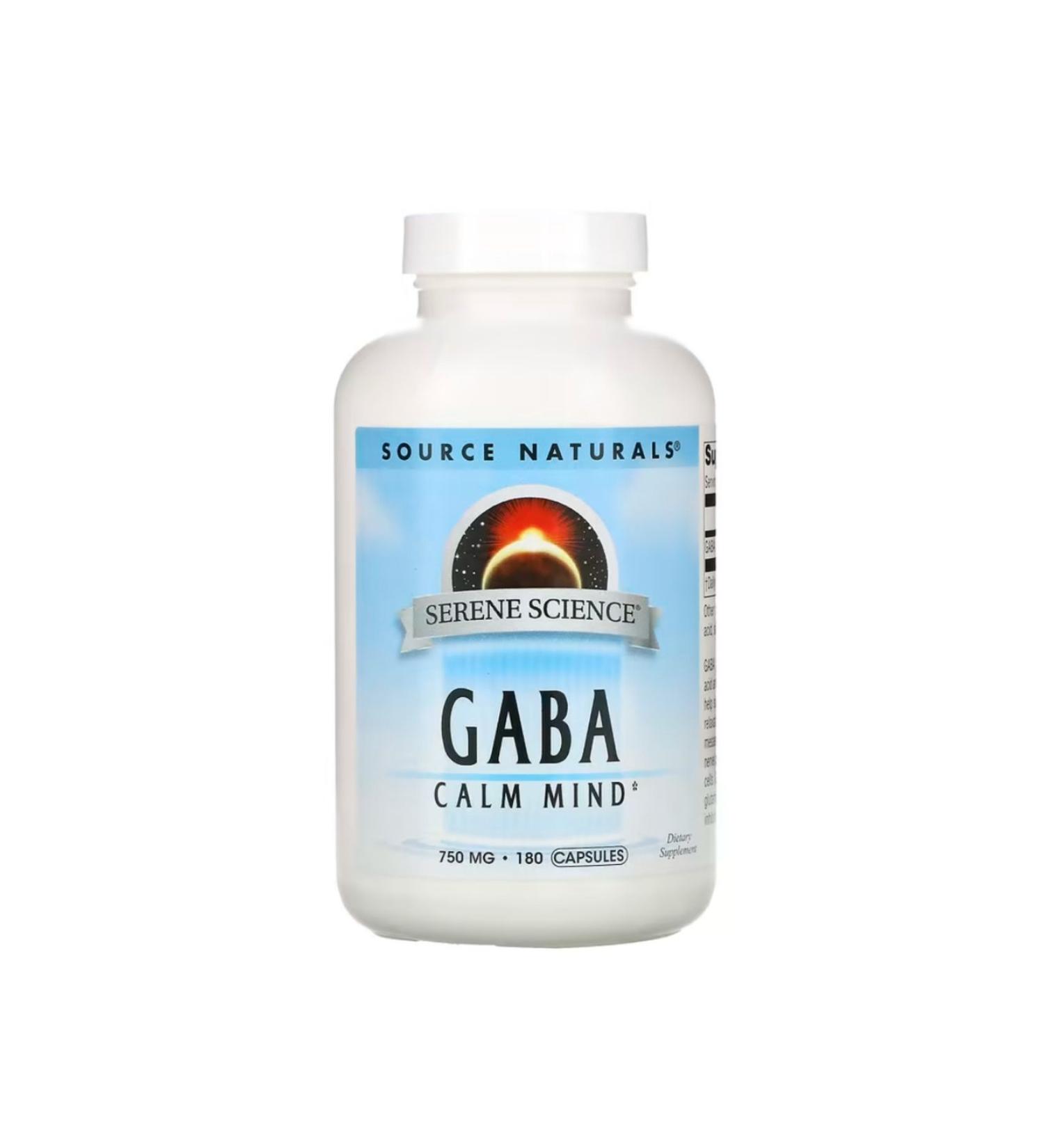 Source Naturals Serene Science GABA Calm Mind 750 mg 180 Capsules