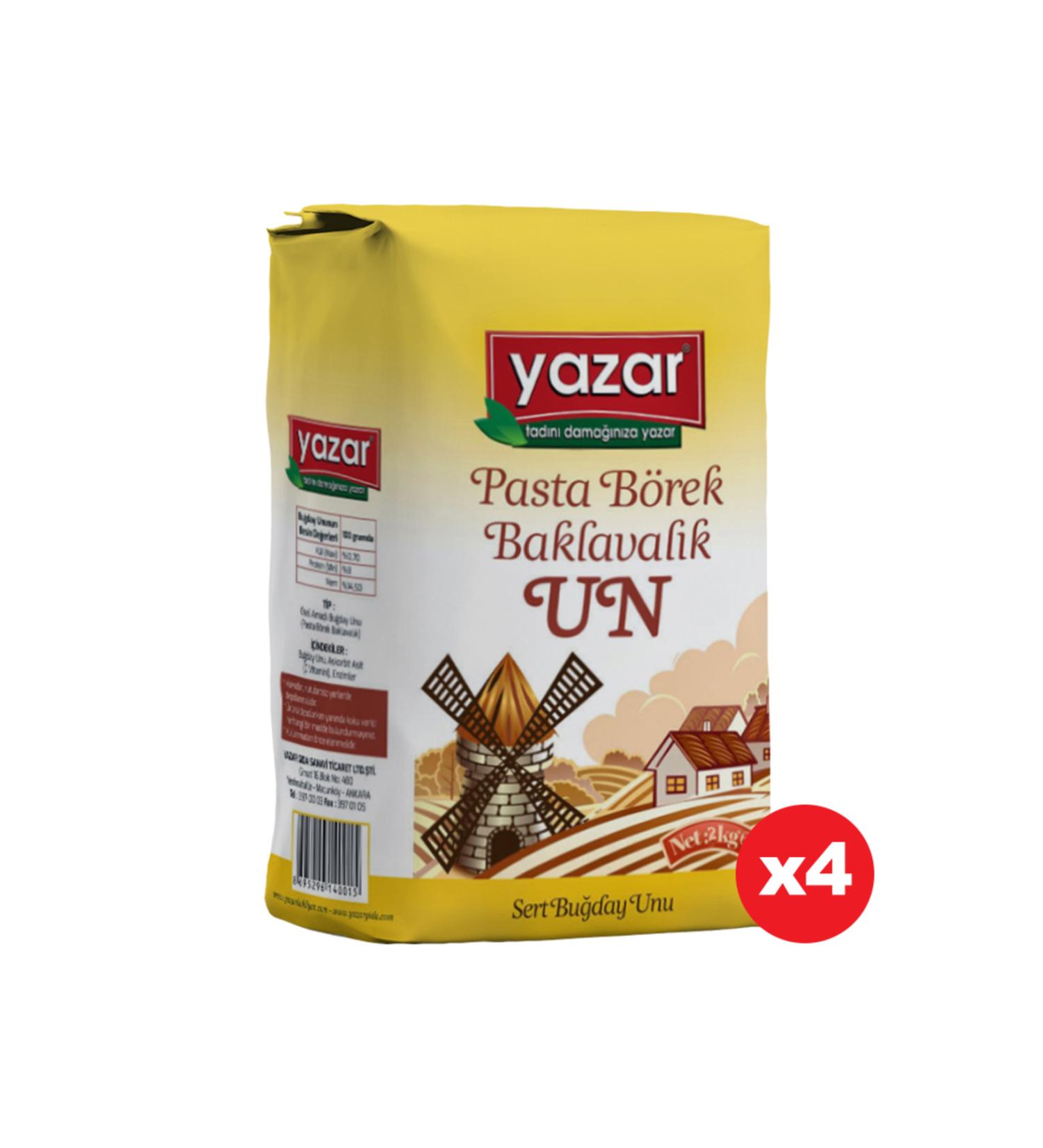 WRITER Multi-Purpose Flour for Pastry Baklava and Baklava 2 Kg X 4 Packs