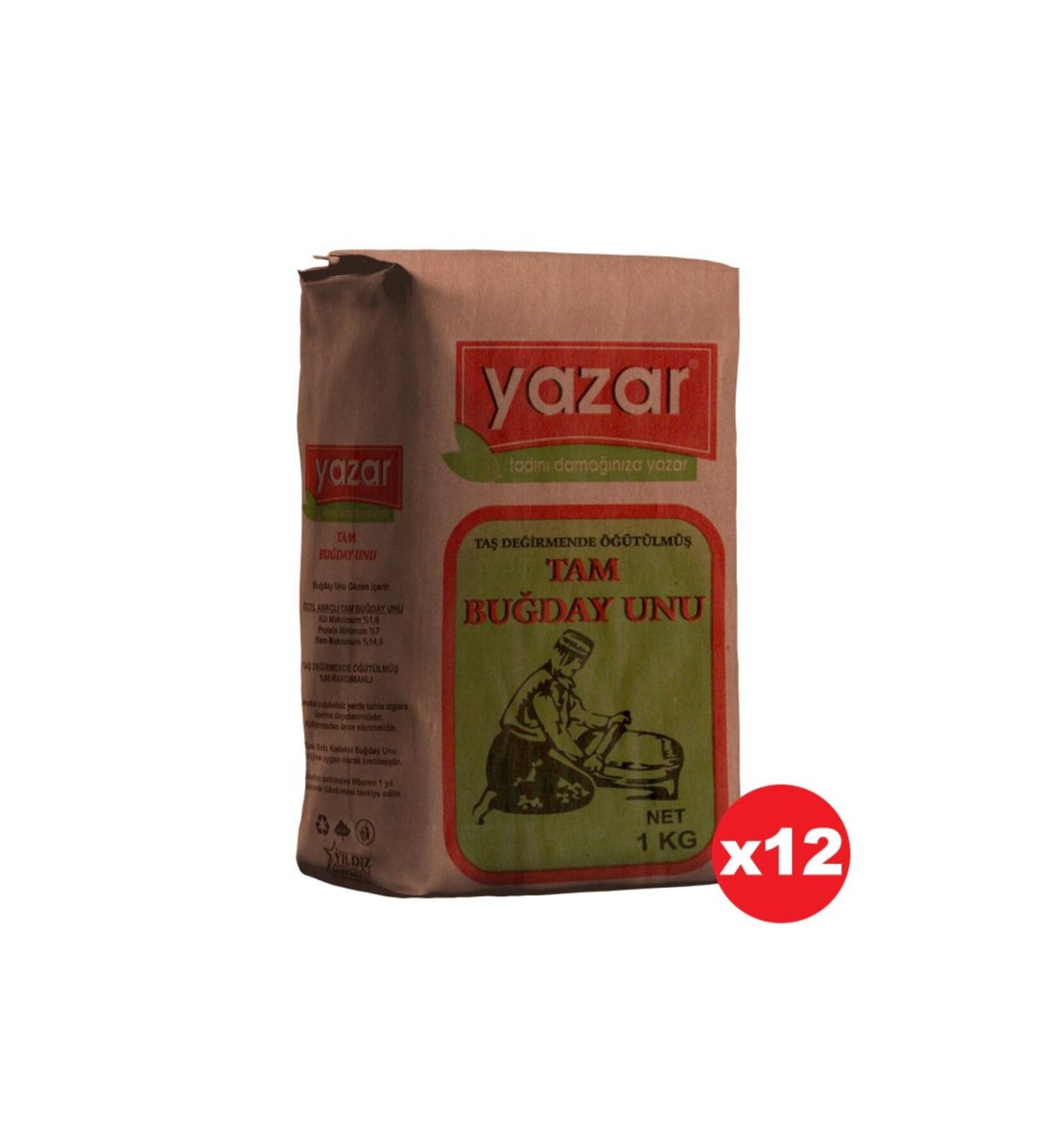 WRITER Stone Milled Whole Wheat Flour 1 Kg X 12 Packs