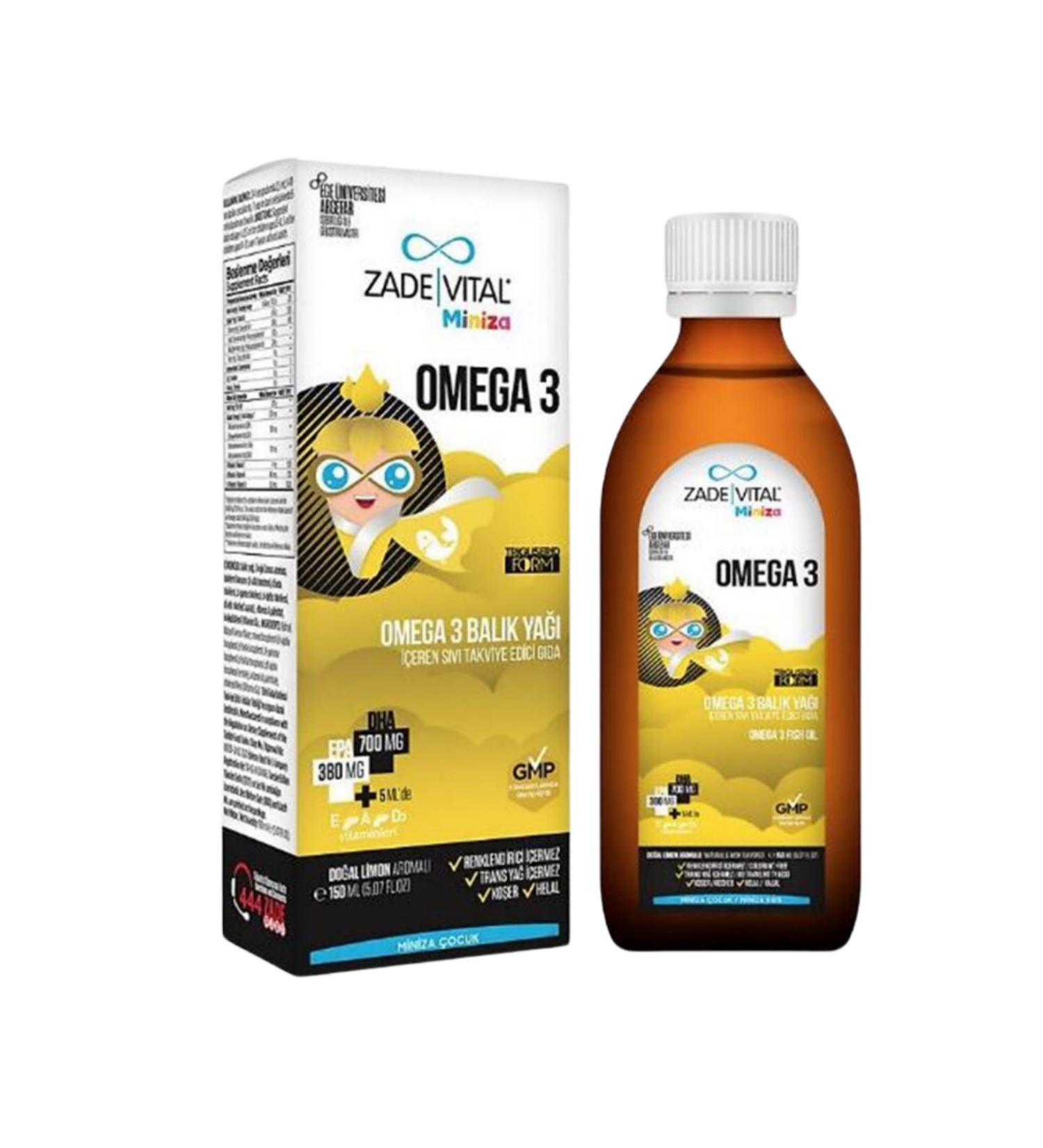 Zade Vital Miniza Omega-3 Fish Oil 150 ml