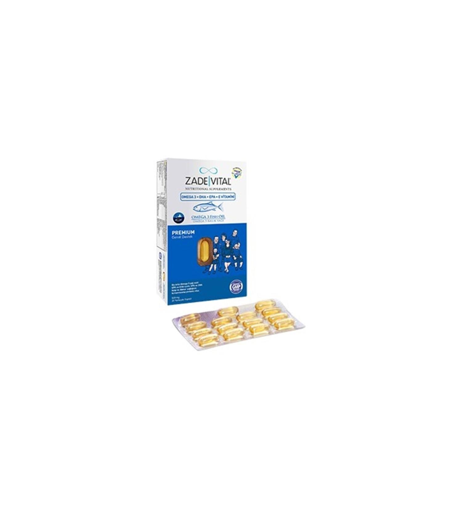 Zade Vital Premium Omega 3 Fish Oil General Support 45 Capsules