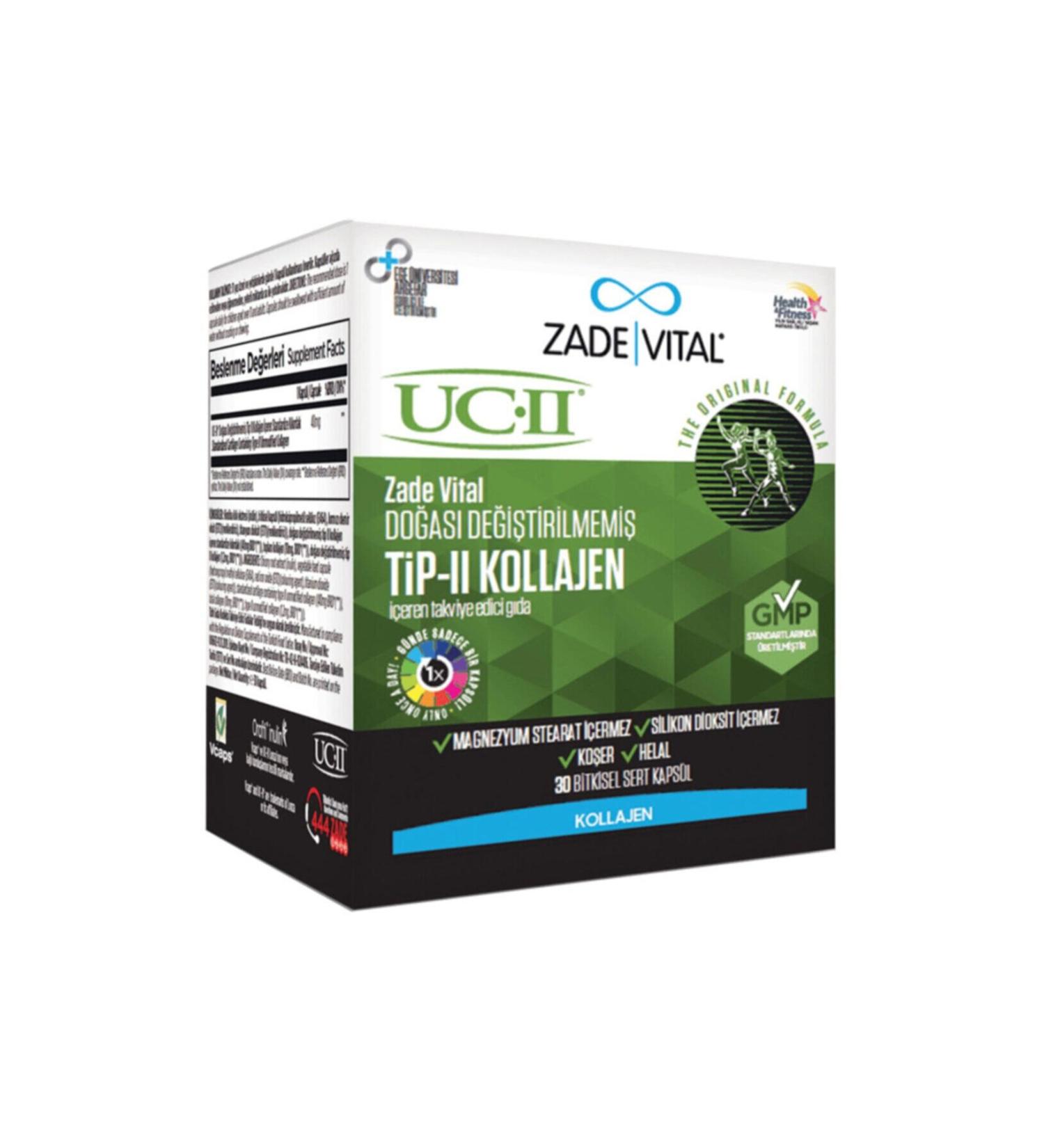 Zade Vital Uc-ii Type-ii Collagen 30 Capsules