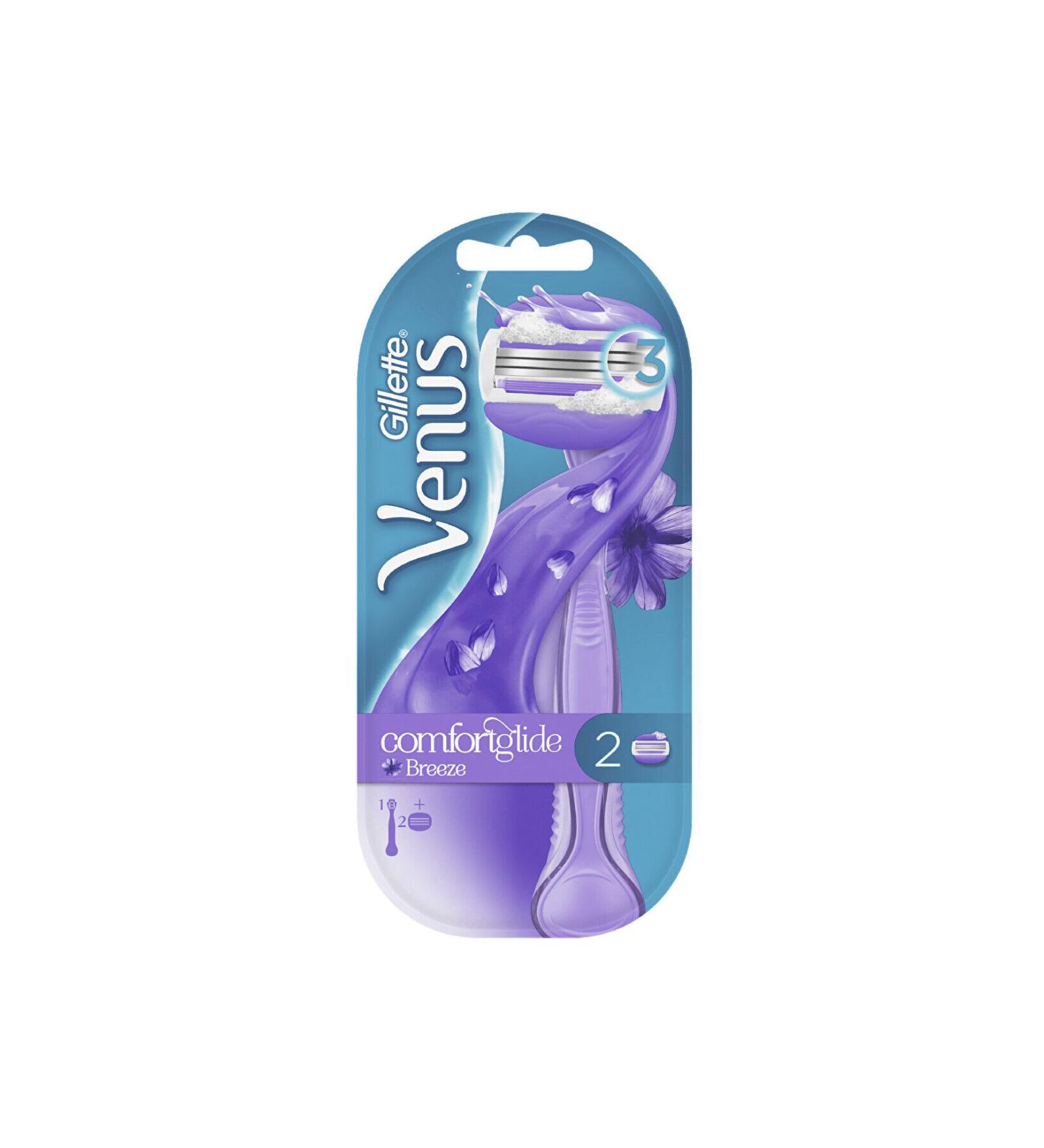 Venus Gillette Venus Comfort Glide Breeze Shaver + 2 Spare Heads