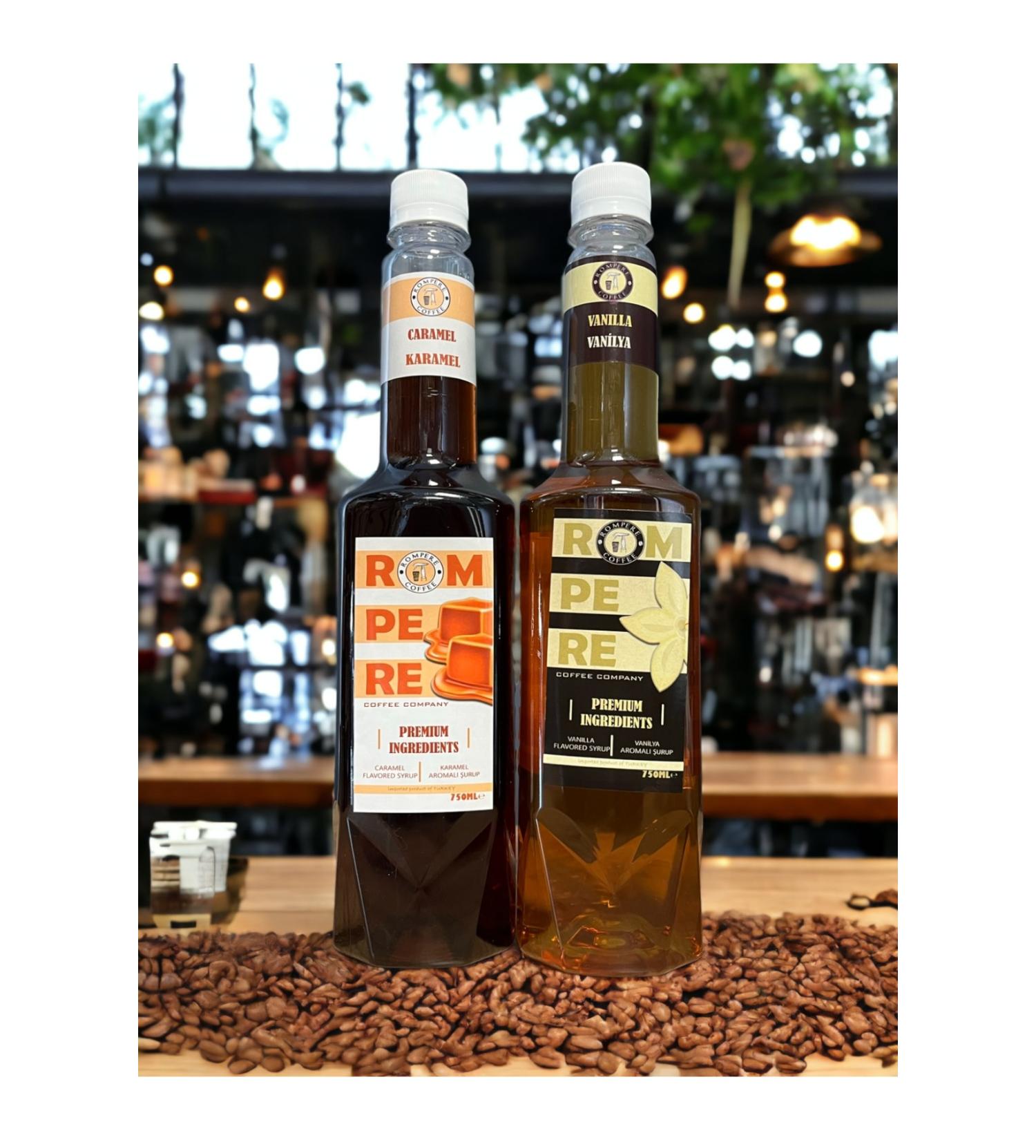 ROMPERE CARAMEL AND VANILLA FLAVOURED COFFEE COCKTAIL SYRUP 750 ml