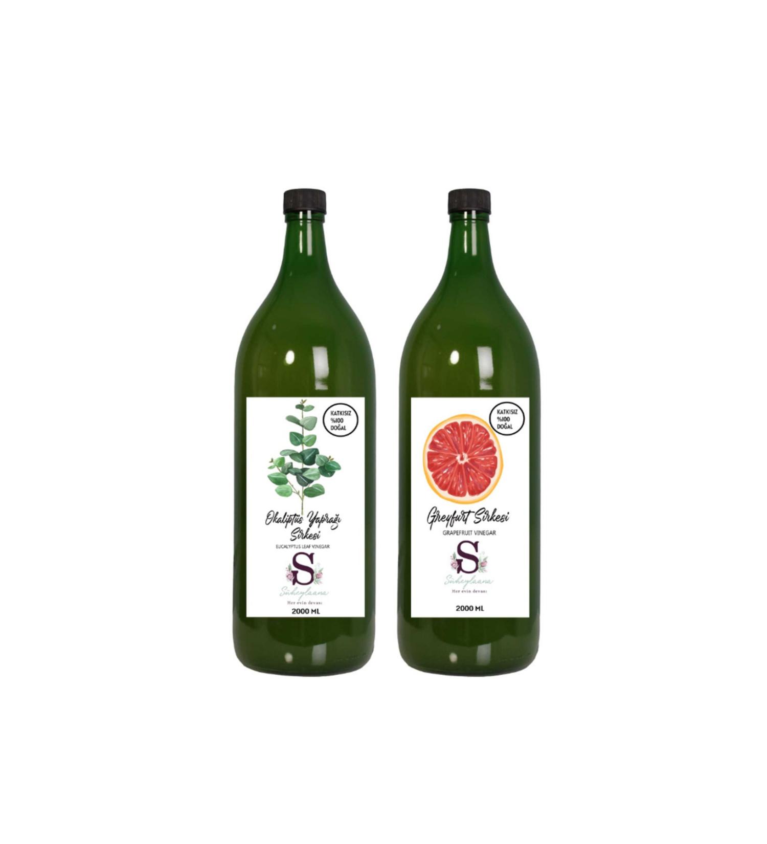 Suheylaana Natural Eucalyptus Leaf Vinegar 2000 ml and Grapefruit Vinegar 2000 ml