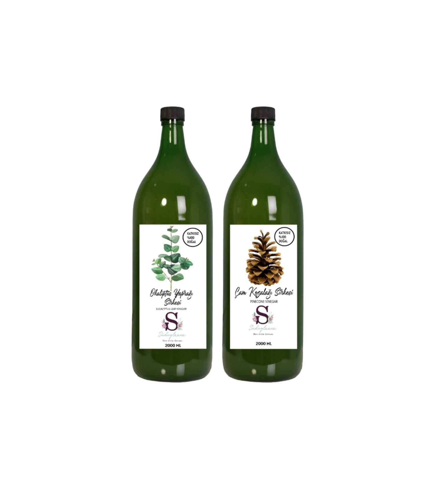 S heylaana Natural Eucalyptus Leaf Vinegar 2000 ml and Pine Cone Vinegar 2000 ml
