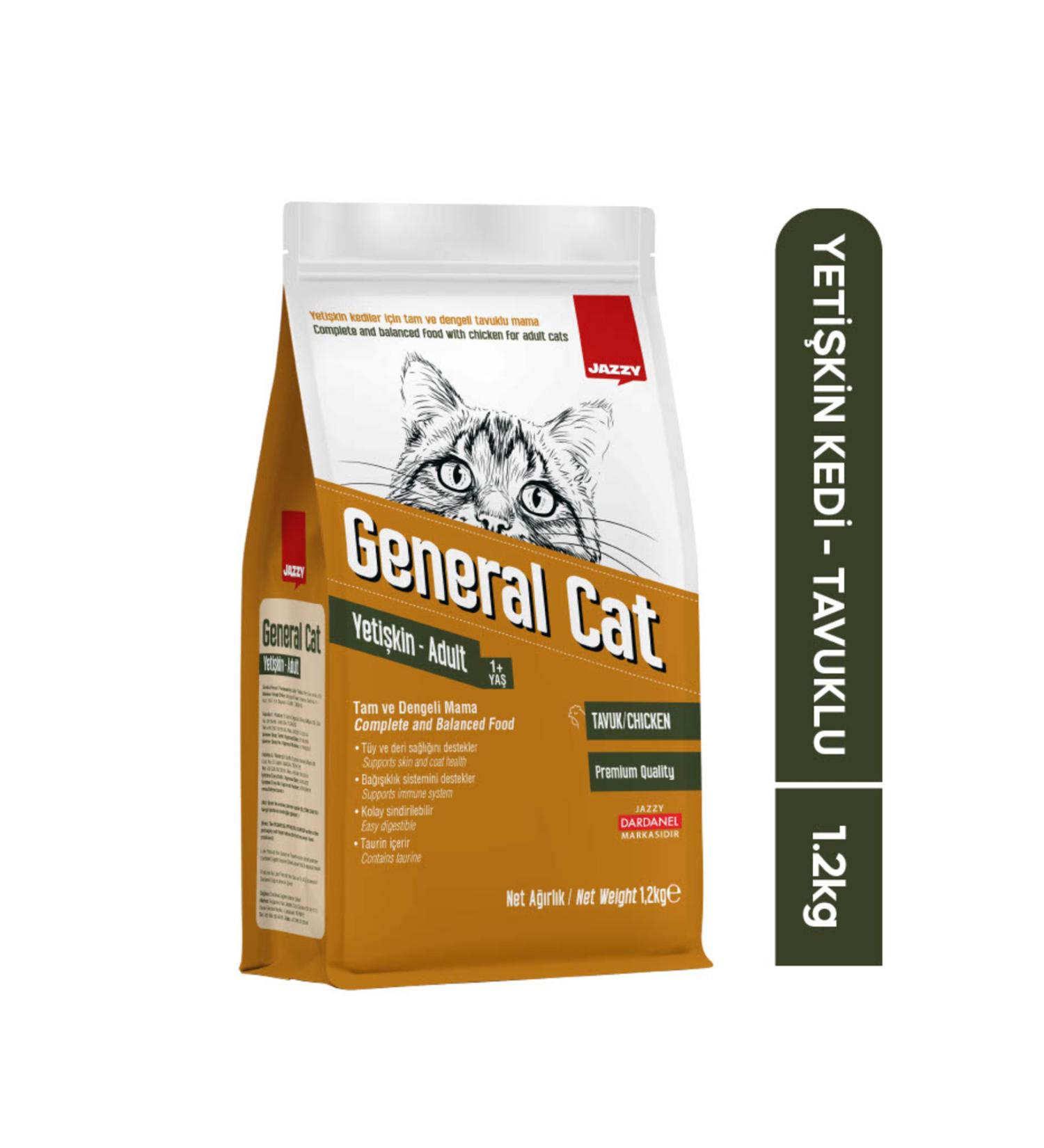 JAZZY General Cat Adult Cat Food Chicken 1.2 Kg - Buy Online on GoSupps.com