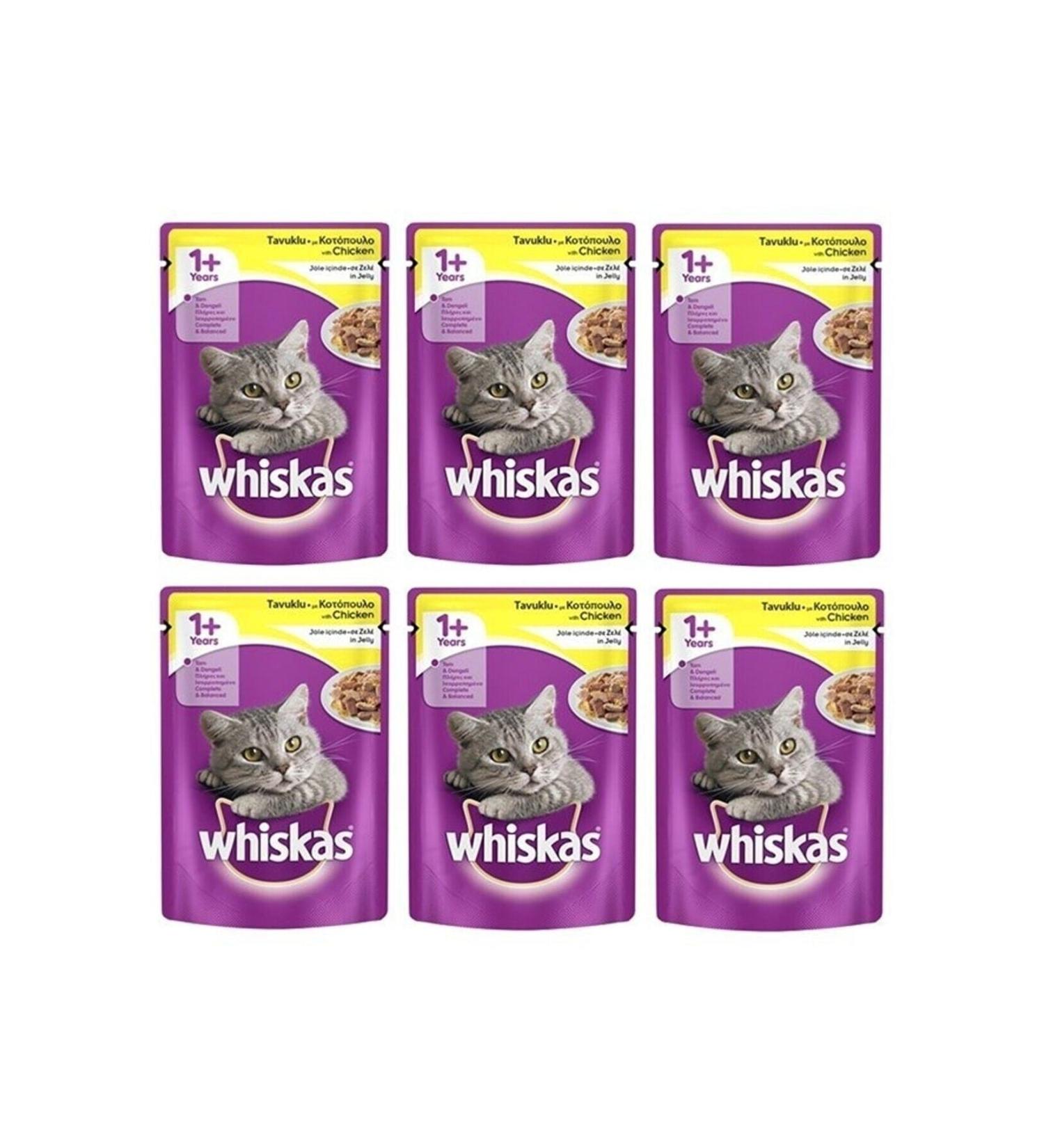 Whiskas Adult Chicken Wet Cat Food 100 gr x 6 Pieces