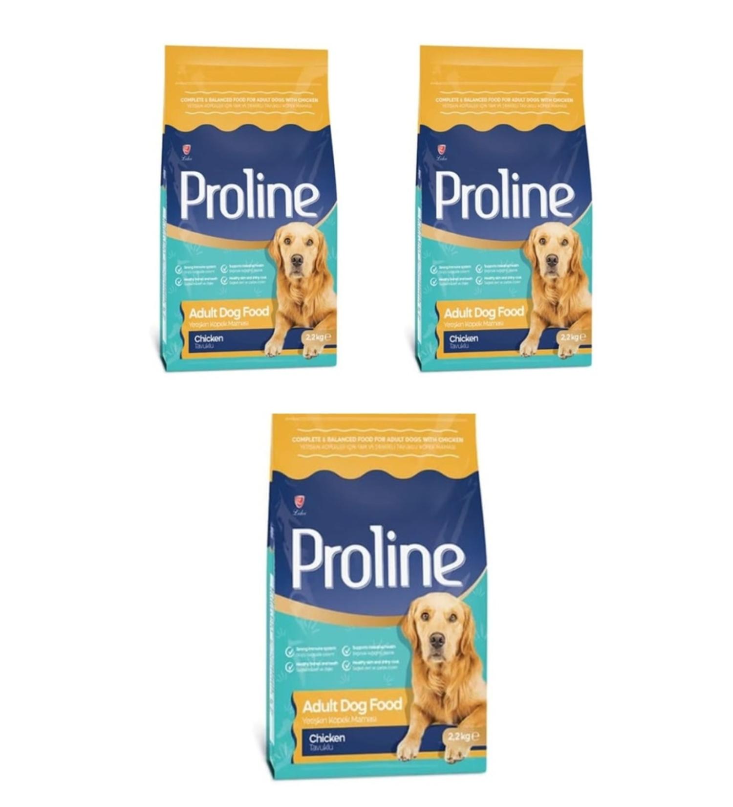 PROLINE Chicken Adult Dog Food 2.2 kg (3 pieces)