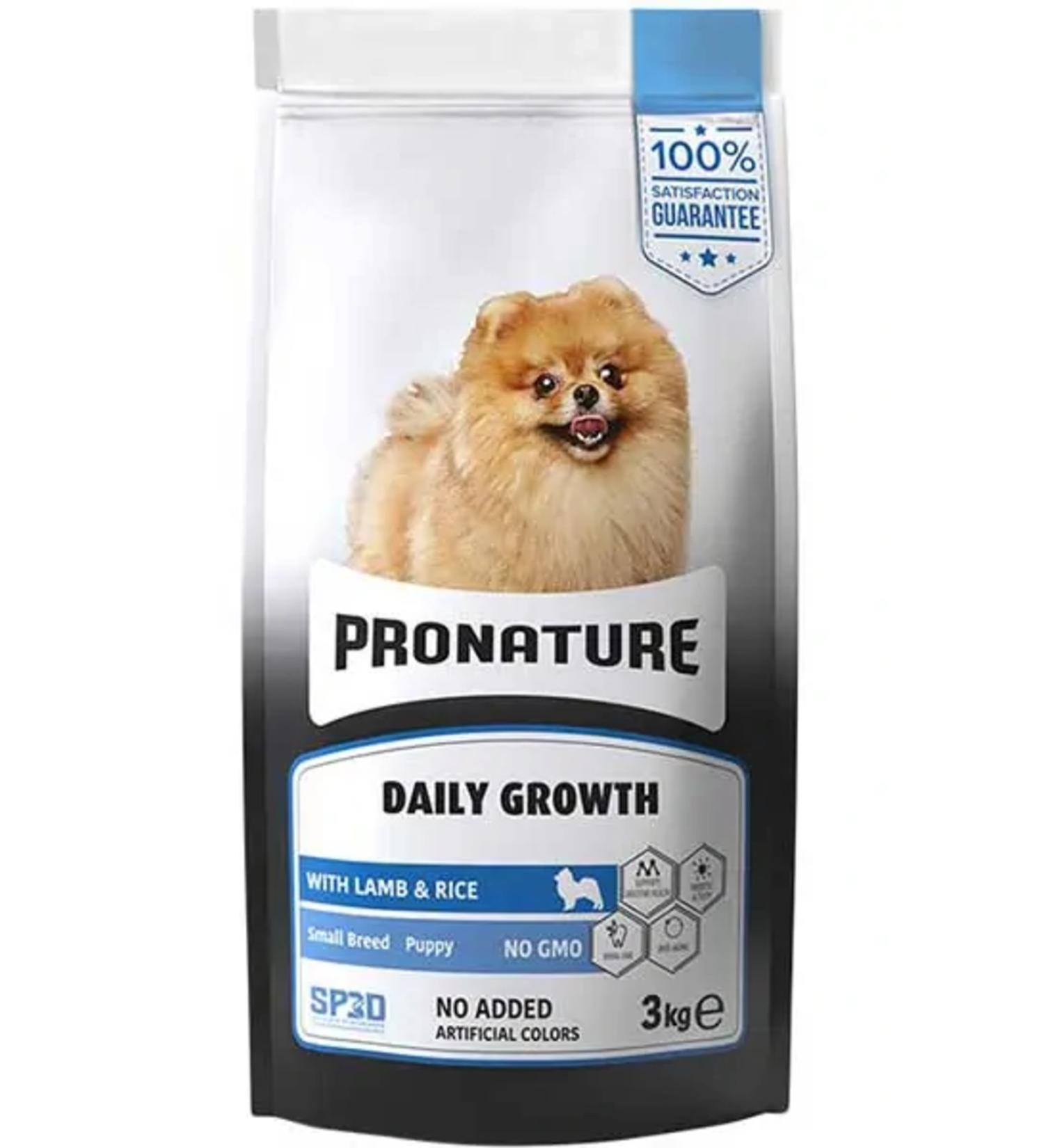 pronature Daily Growth Lamb and Rice Small Breed Puppy Food 3kg