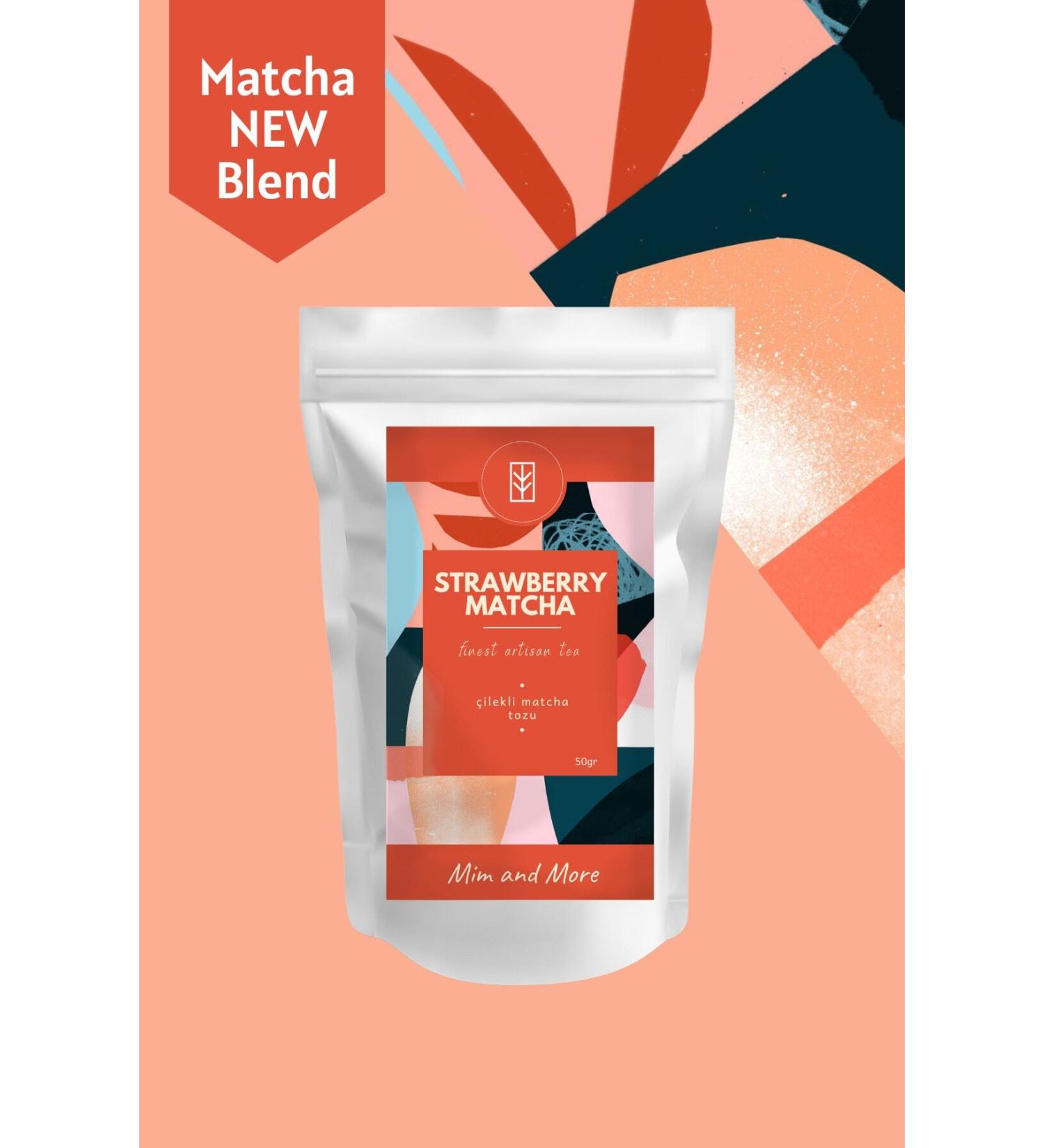 Mim and More Strawberry Matcha - Strawberry Flavored Matcha 50 gr - Buy Online on GoSupps.com