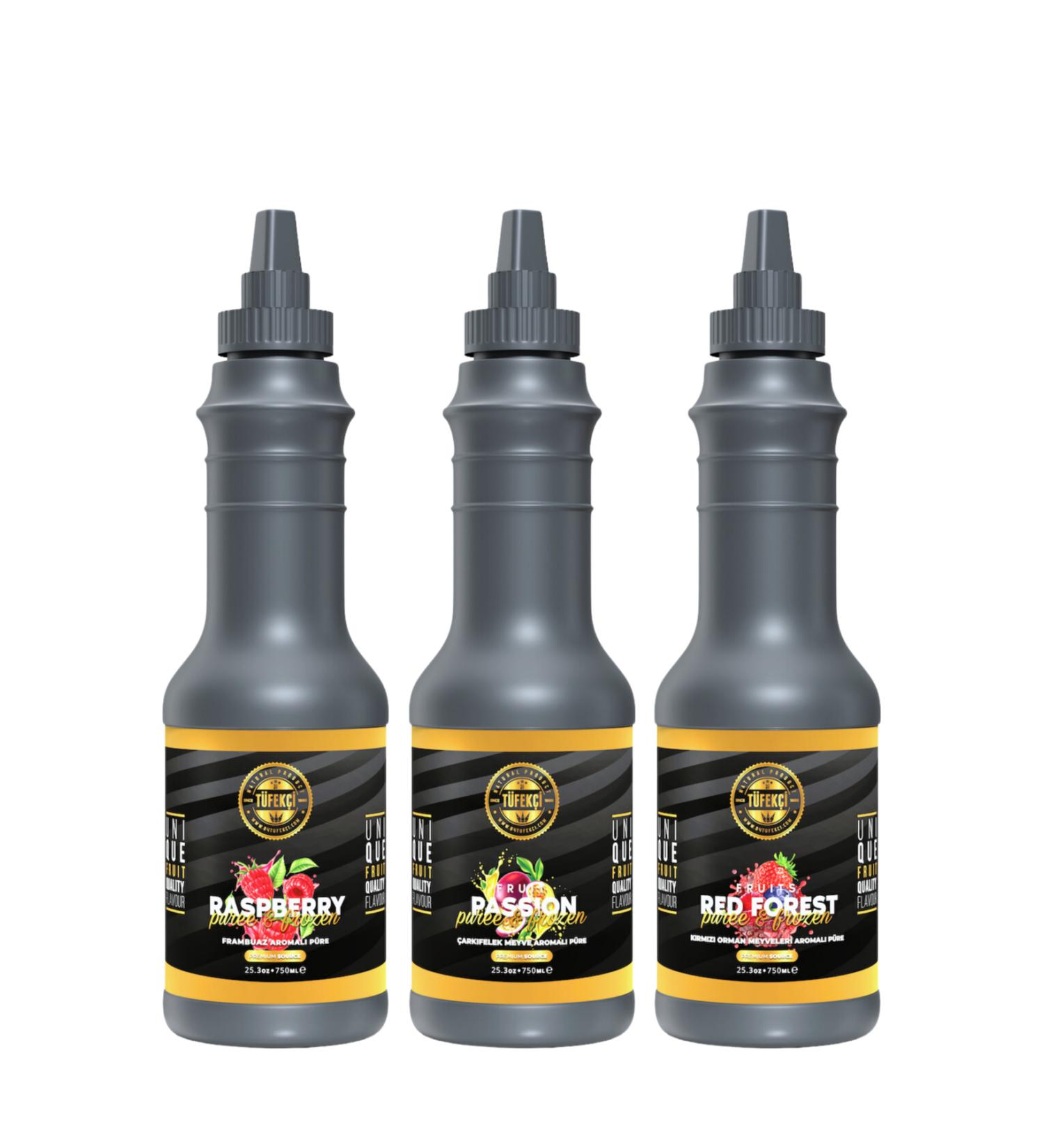 By T fek i Red Forest-Raspberry-Passion Fruit Puree 3x1000 gr Advantageous Package Gluten Free Vegan - Buy Online on GoSupps.com
