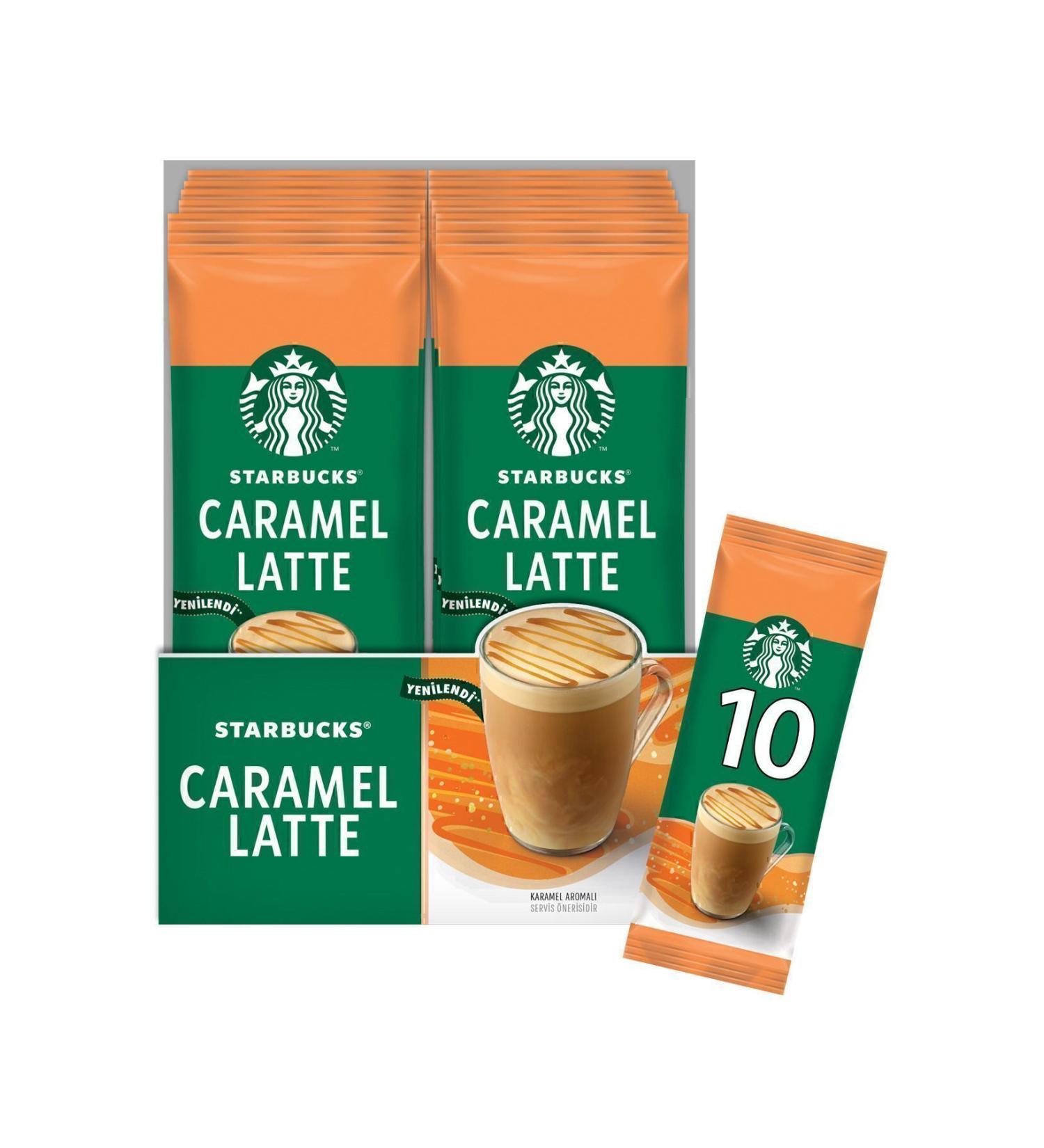 Starbucks Caramel Latte Premium Coffee Mix 21.5 Gr X 10 Packs - Buy Online on GoSupps.com
