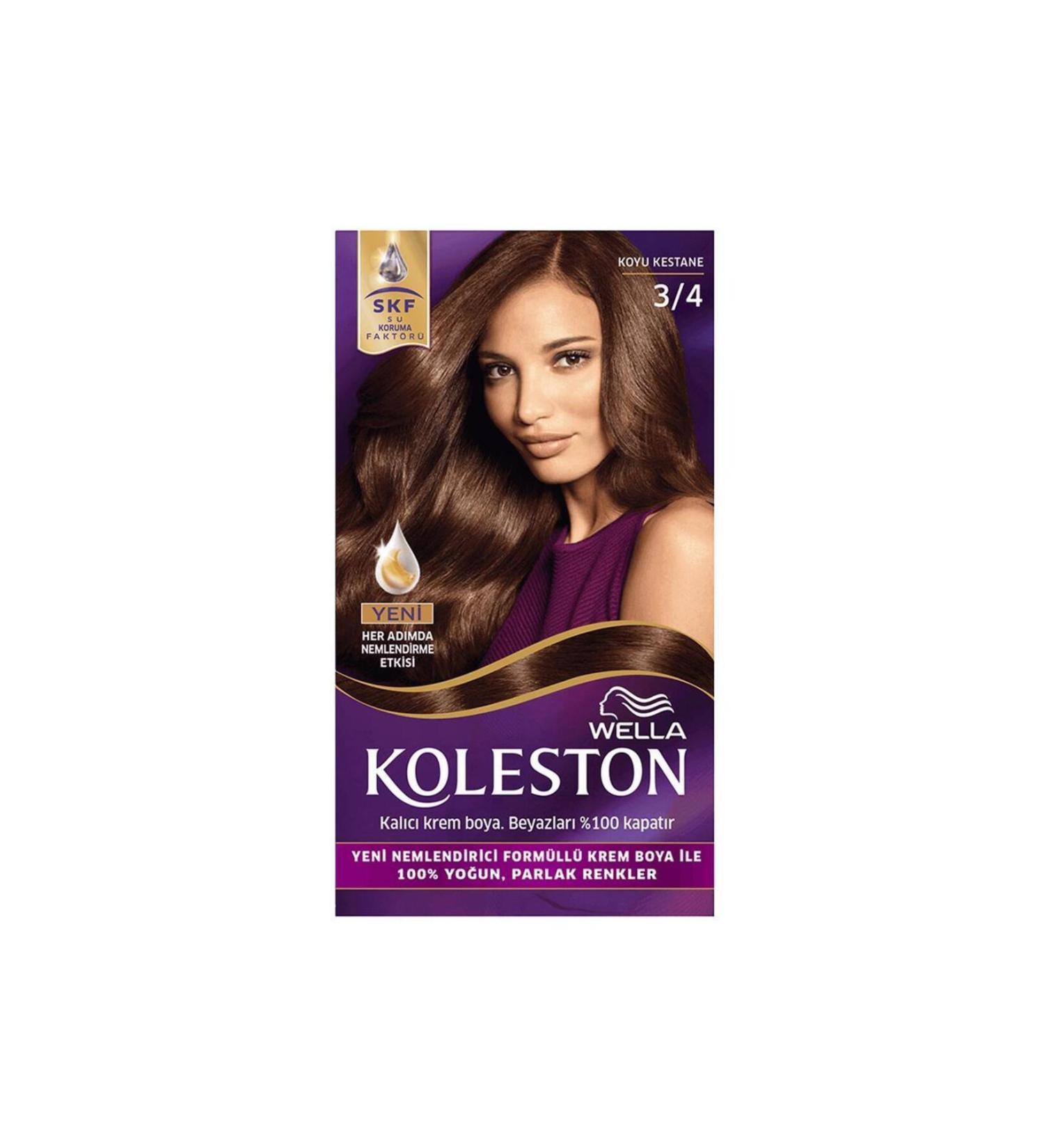 Wella Koleston Kit Hair Dye 3/4 Dark Chestnut