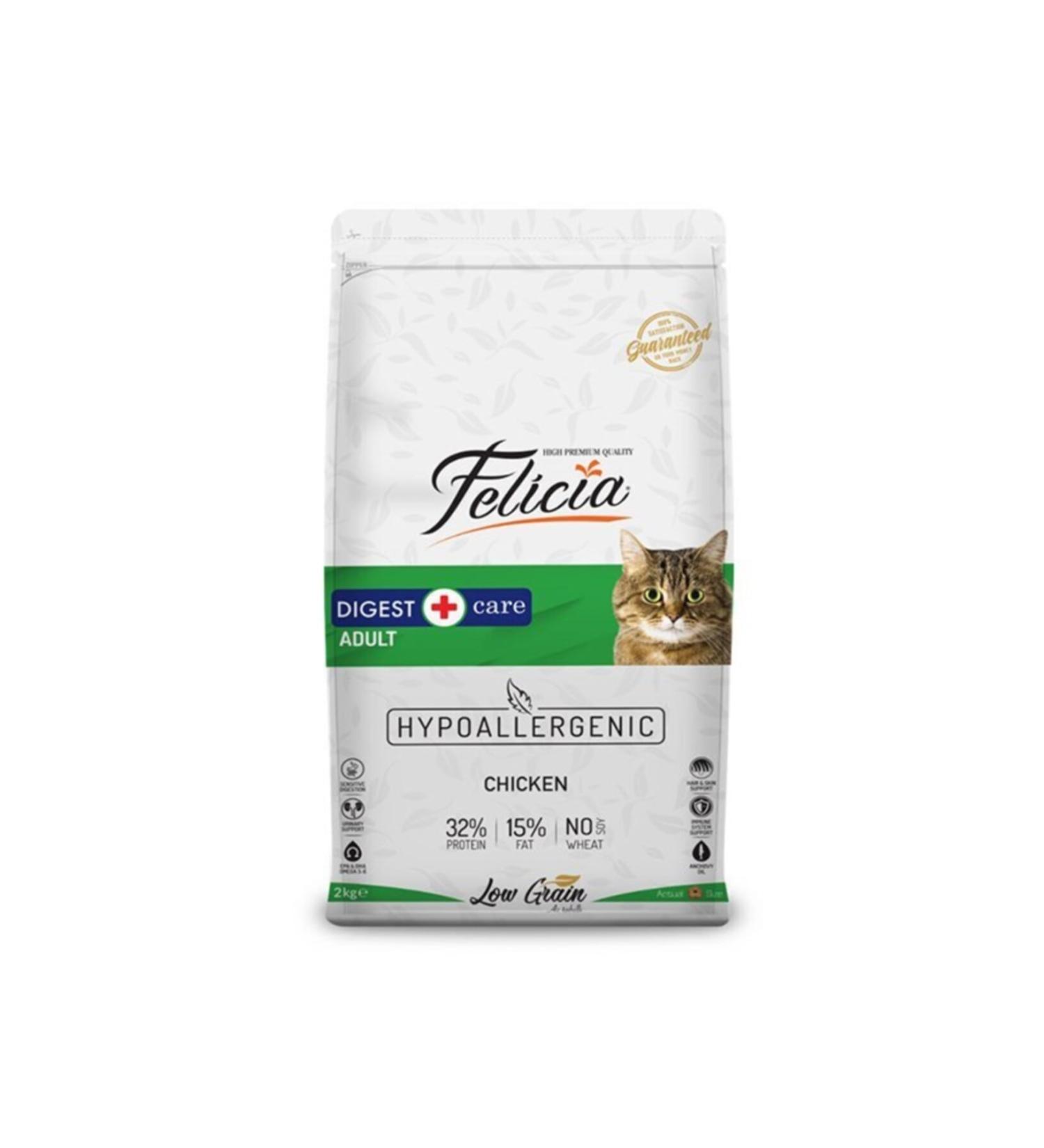 Felicia Low Grain Hypoallergenic Chicken Adult Cat Food 2 Kg