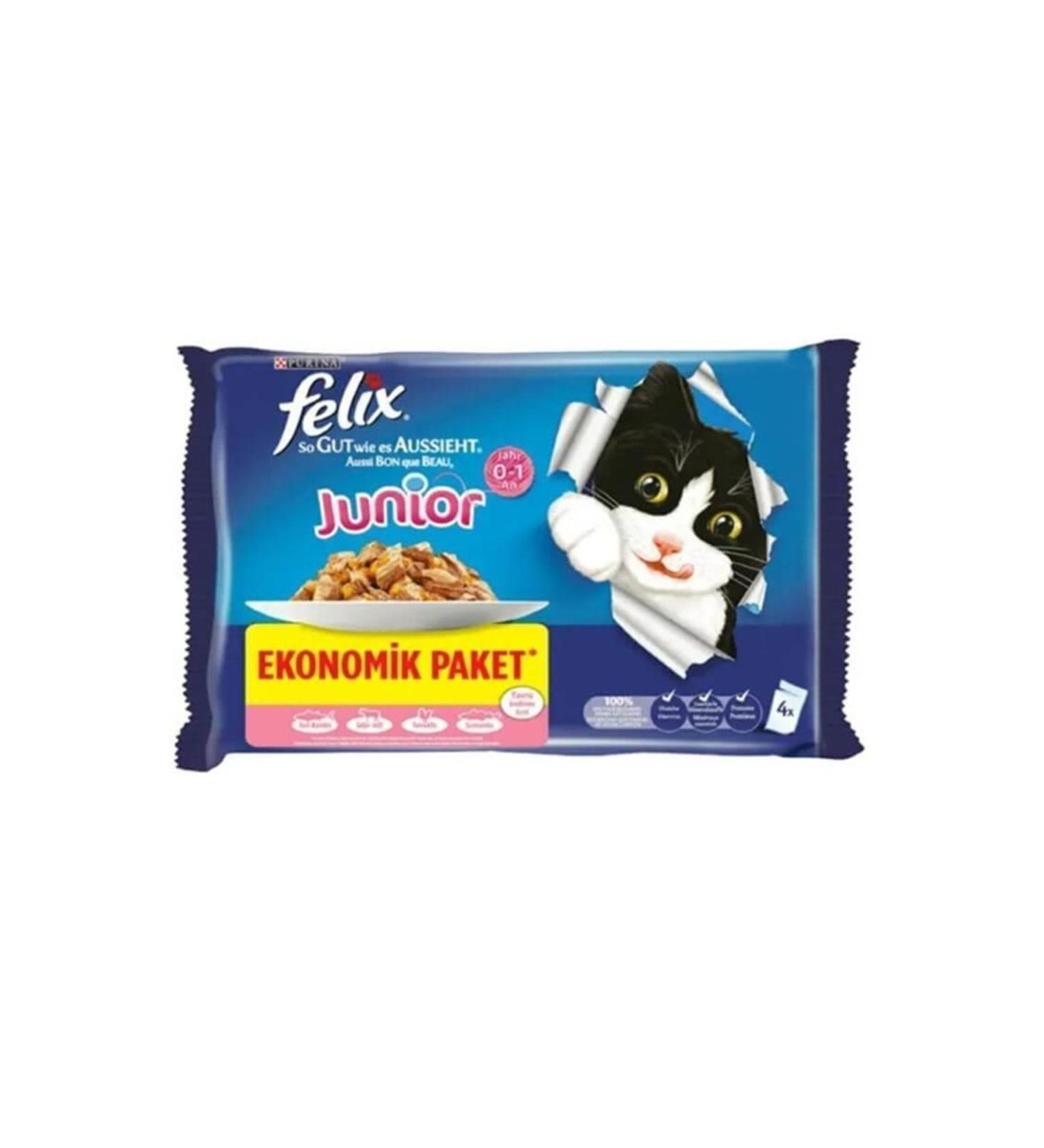 FELIX Felix Chicken Kitten Cat Wet Food Eco Package 85 Gr 24 Pieces (4 * 6 Pack)