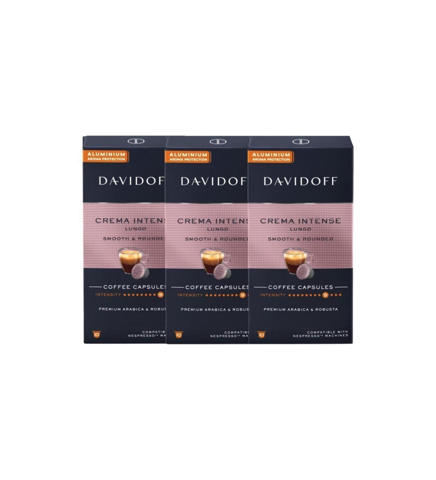 Davidoff Crema Intense Lungo Smooth & Rounded Aluminium Coffee Capsules 10 pcs 3x10