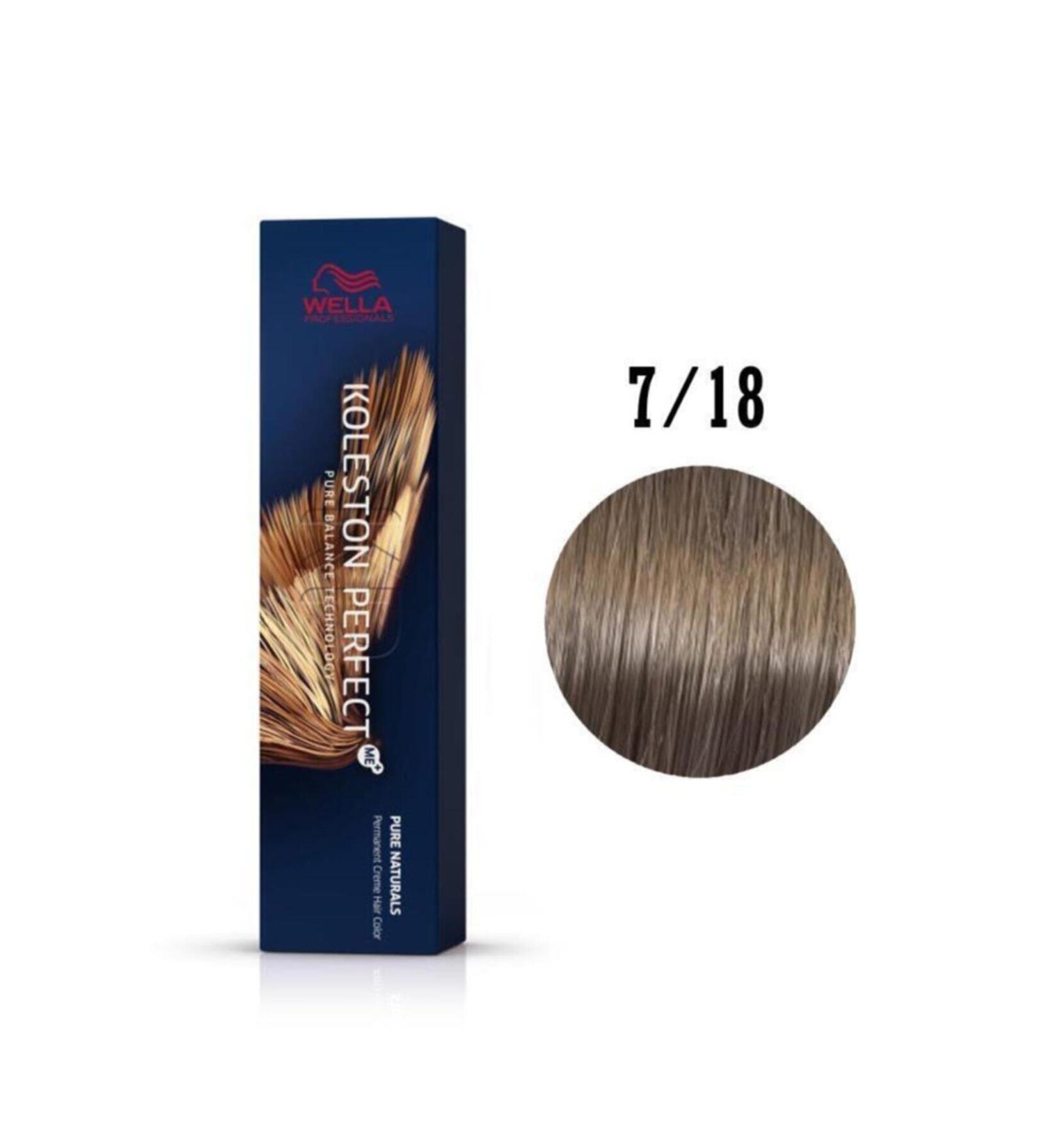 Wella Koleston Perfect Me Medium Ashy Pearl Blonde Hair Dye 7/18 60 ml DYE4