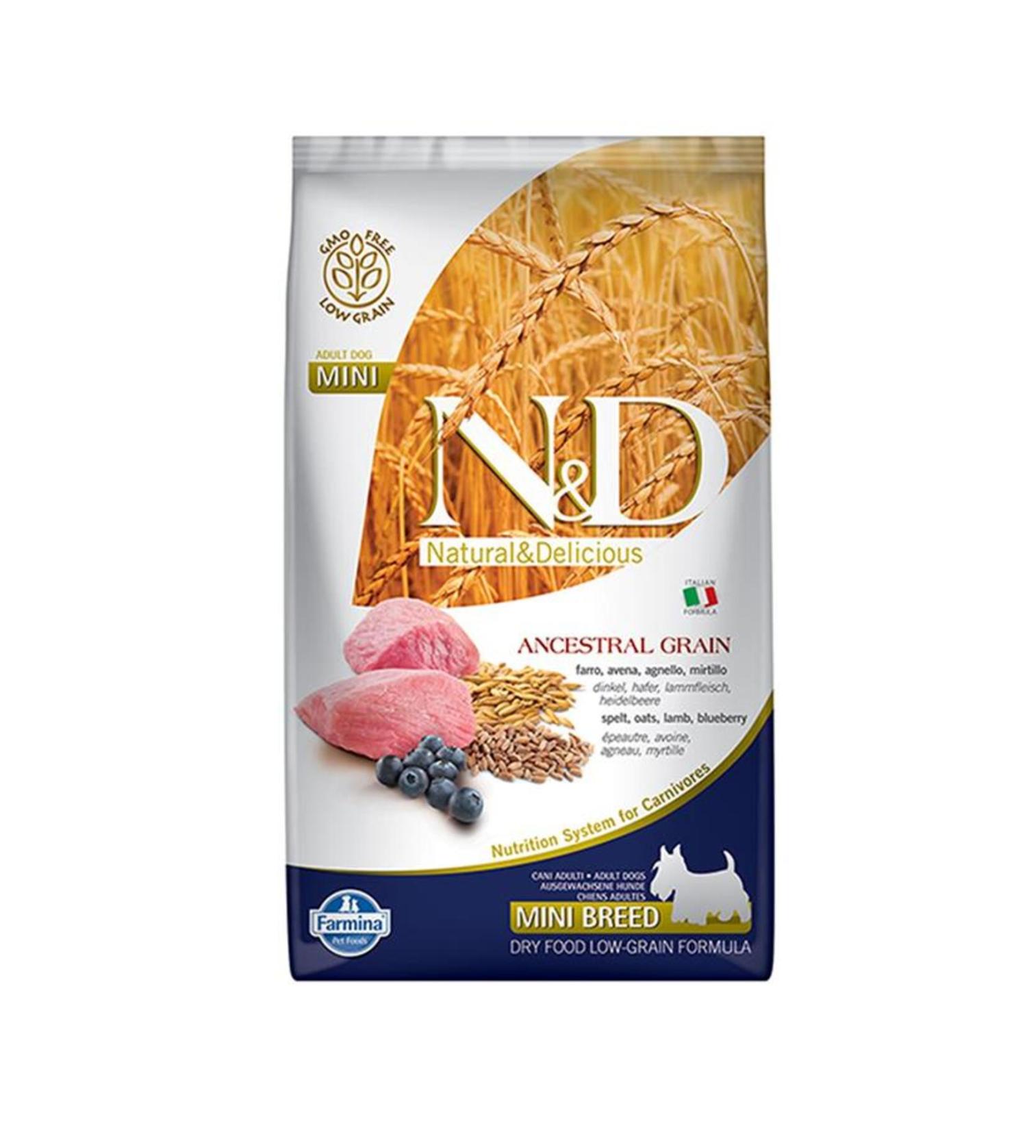 N & D Low Grain Adult Mini Lamb/Blueberry Dog Food 2.5 Kg