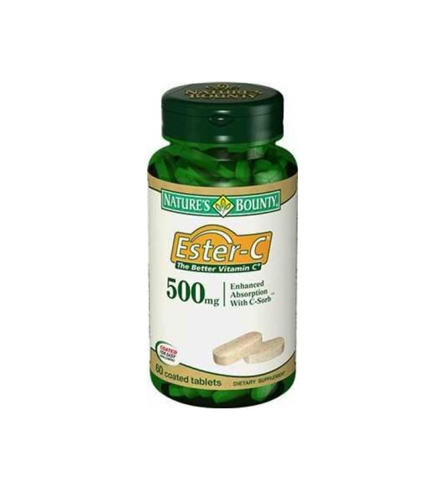 Natures Bounty Ester-c 500 Mg Food Supplement 60 Tablets