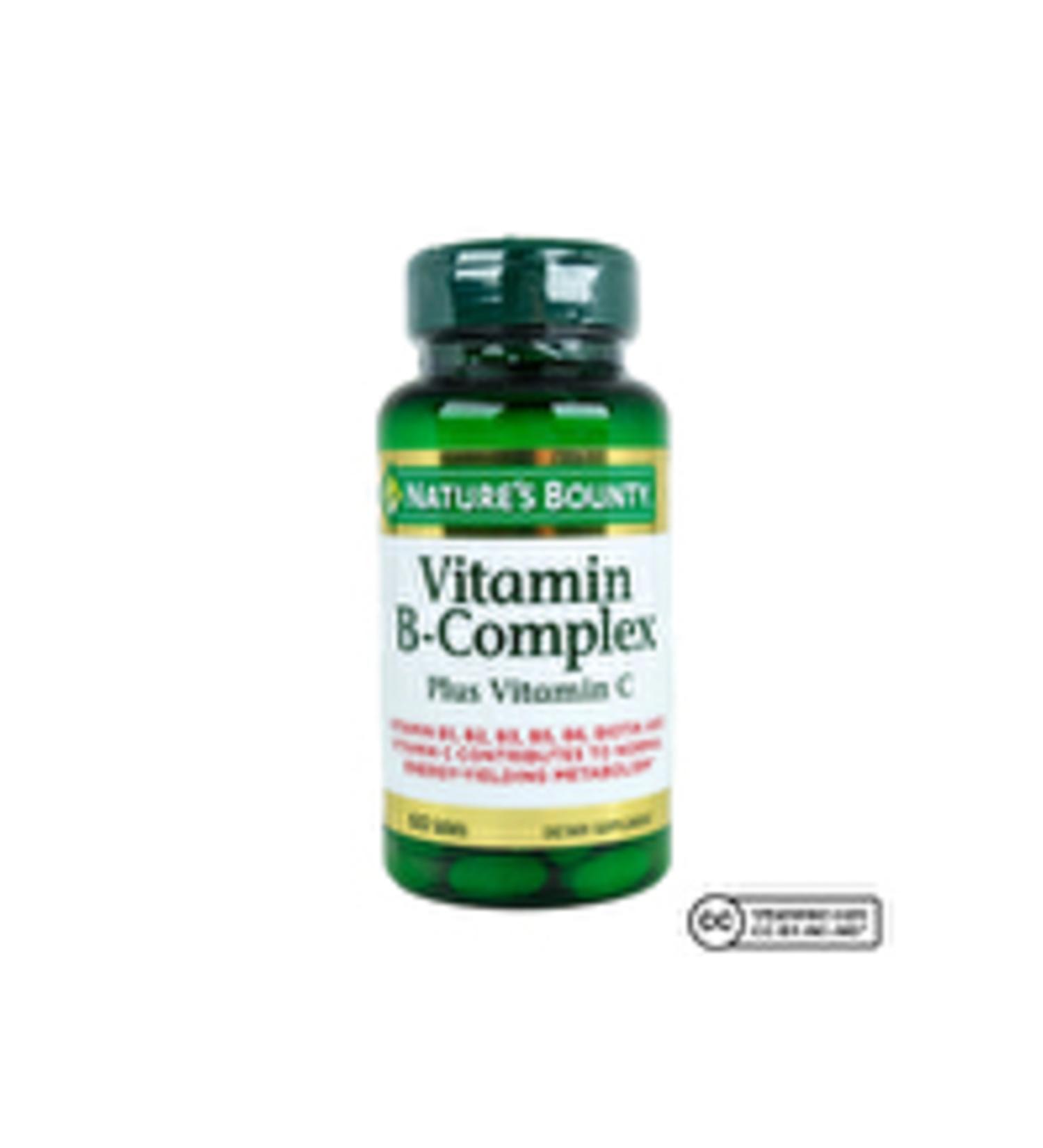 Nature's Bounty Vitamin B-Complex Plus Vitamin C 60 Tablets (1 PC)