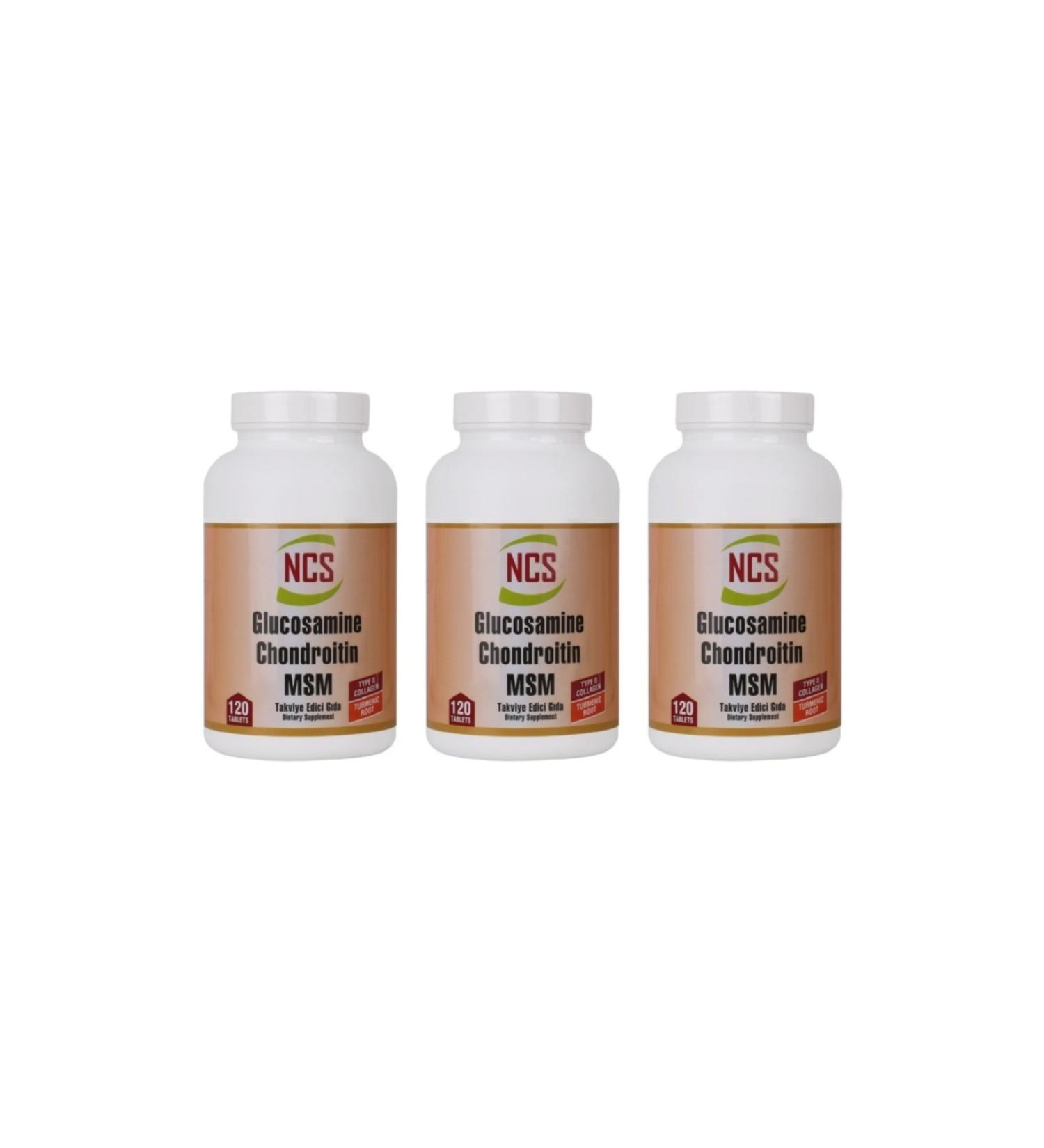Ncs Glucosamine Chondroitin Msm Turmeric 120 Tablets X 3 Boxes