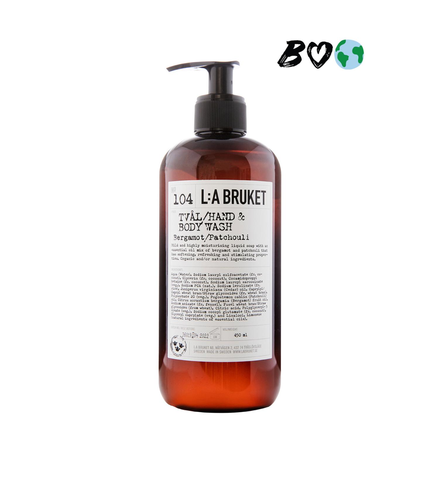 L:A Bruket Hand&Body Wash Bergamot Patchouli 450Ml