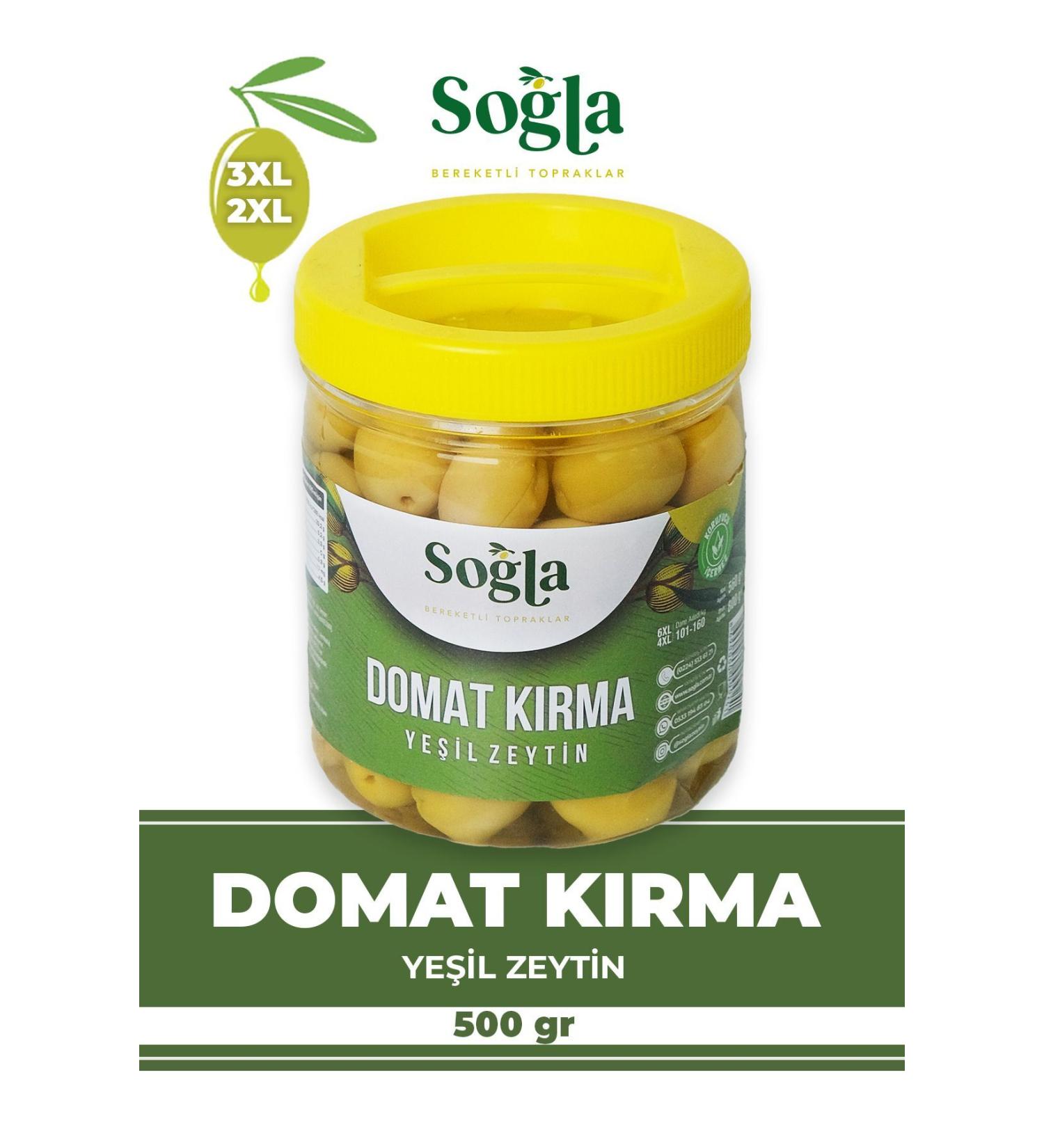 SO LA ZEYT NC L K Tomato Cracked Green Olives 560gr