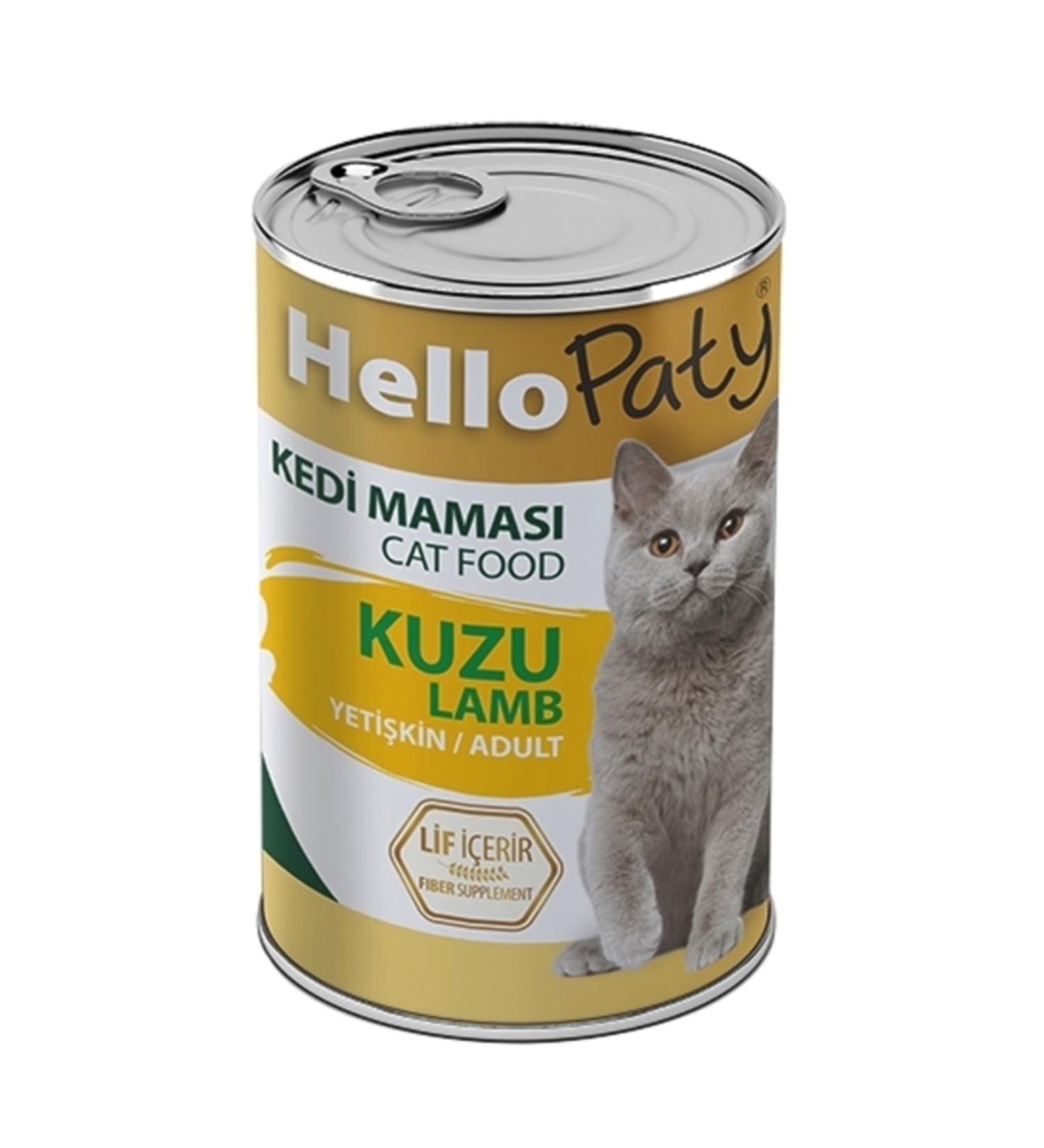 Hello Paty 12 Pieces 415 Gr Adult Lamb Food 12 Pieces Canned Cat Food