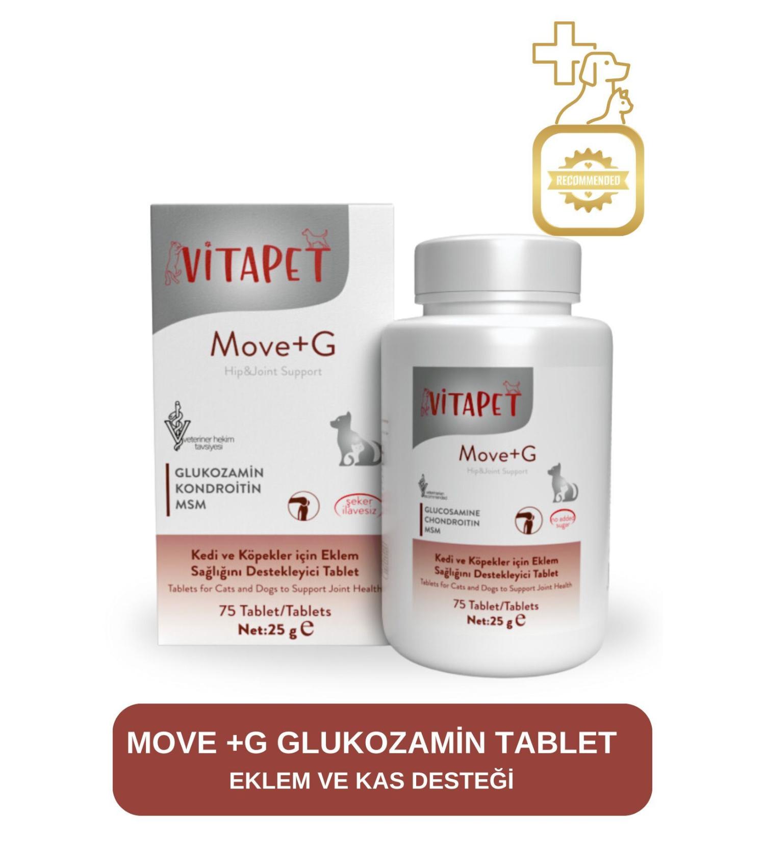 V TAPET Move+g Glucosamine Tablet (Joint and Muscle Support for Cats and Dogs) - Buy Online on GoSupps.com
