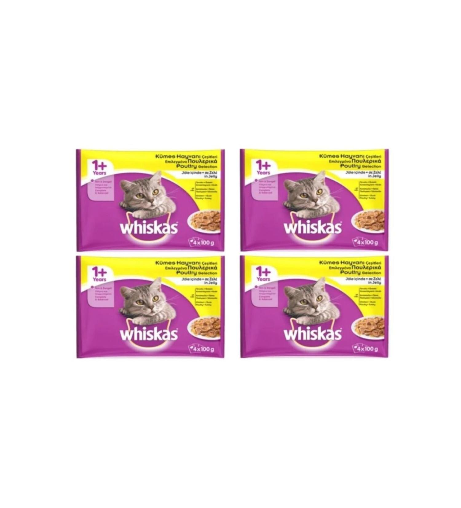Whiskas Pouch Poultry Varieties 4x100 gr