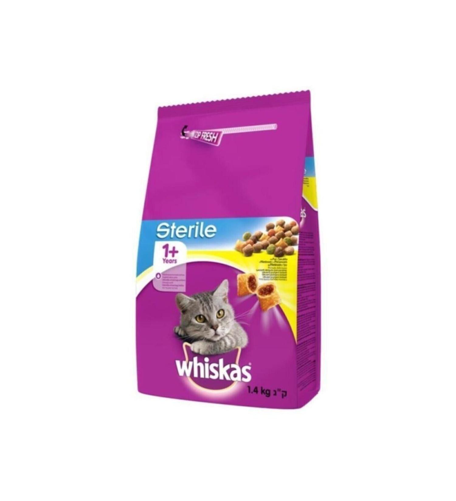 Whiskas Sterile Chicken Sterilized Adult Cat Food 1.4 Kg