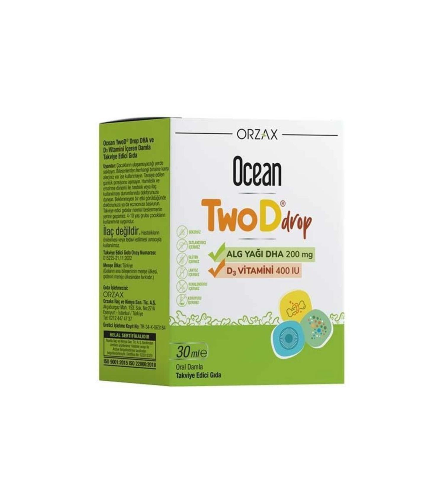 Ocean Orzax Twod Drop Vitamin D3 400 Iu 30 ml